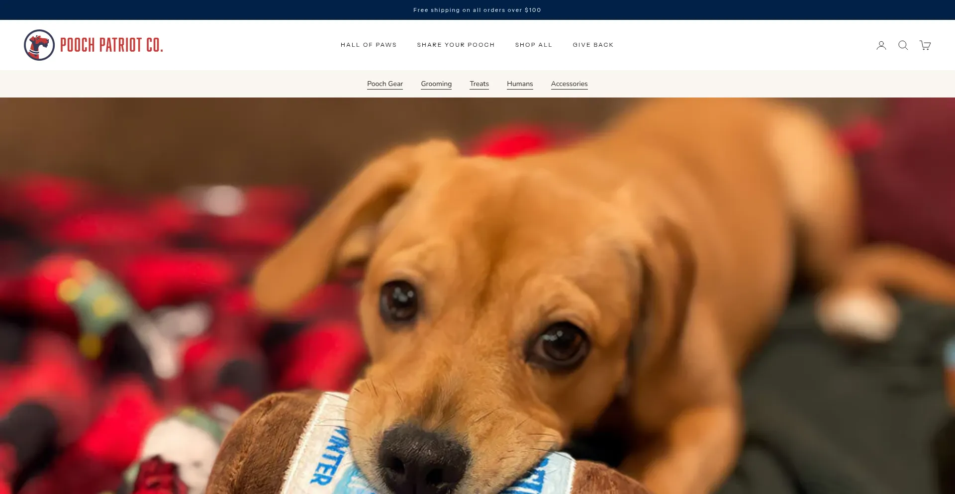 Website screenshot of Poochpatriot.com