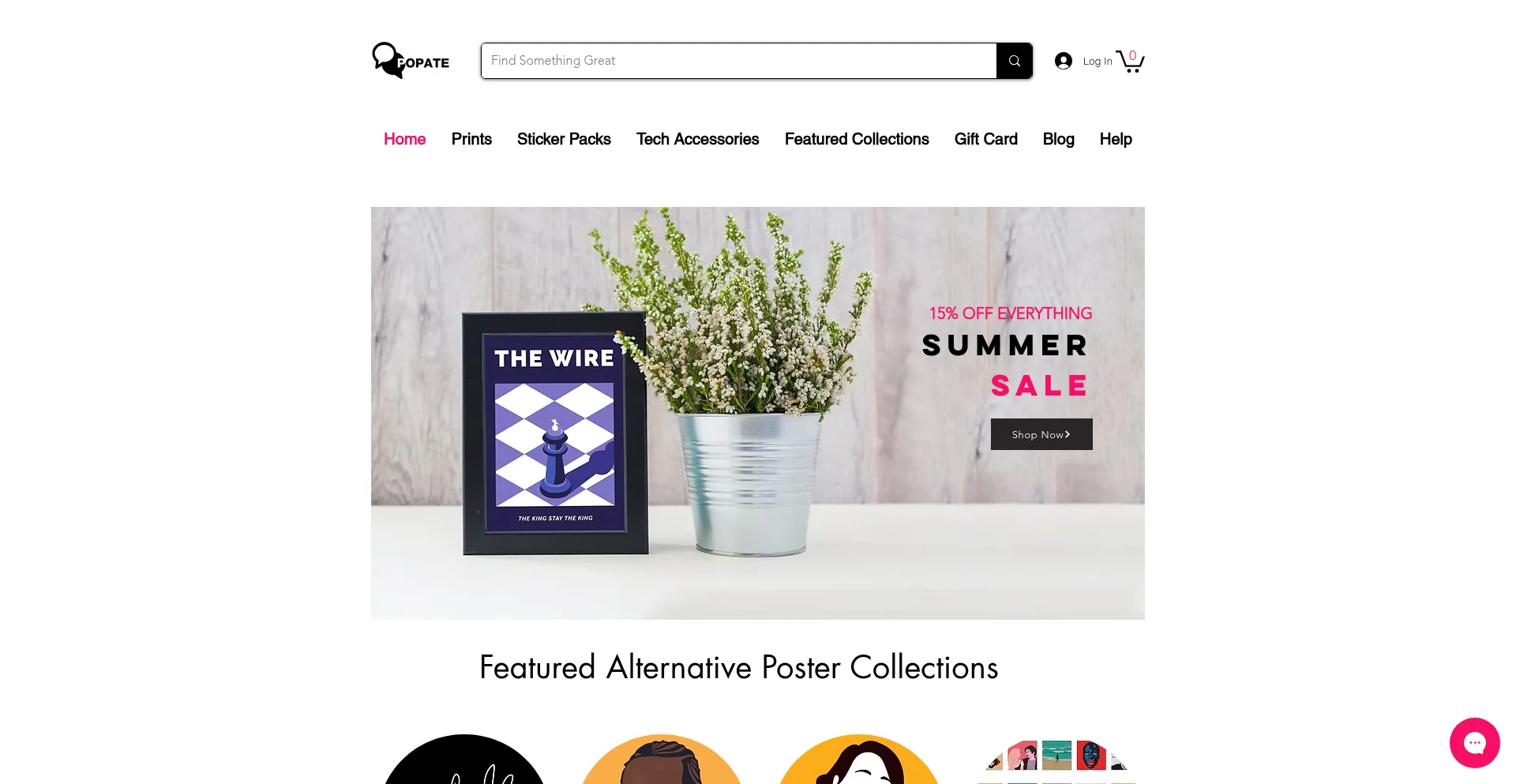 Website screenshot of Popate.com