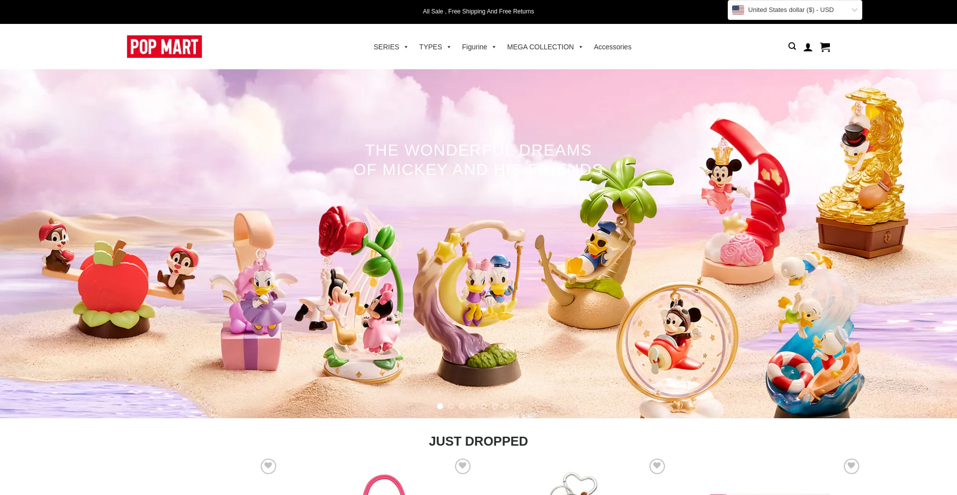 Website screenshot of Popmartusofficial.com