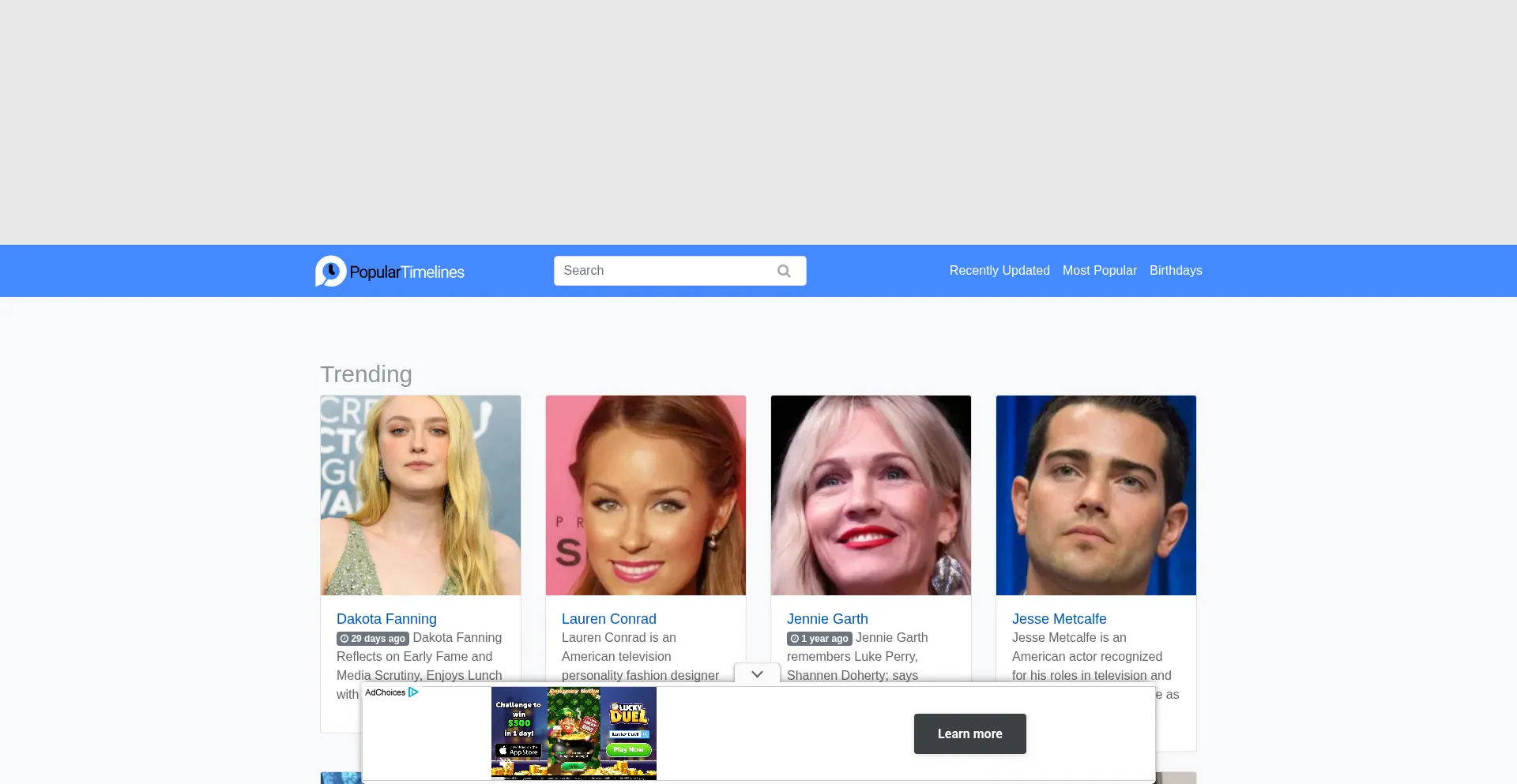 Populartimelines.com