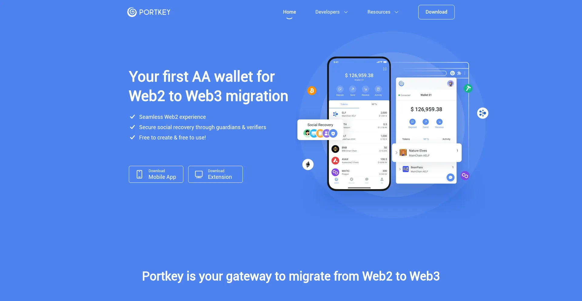 Website screenshot of Portkey.finance