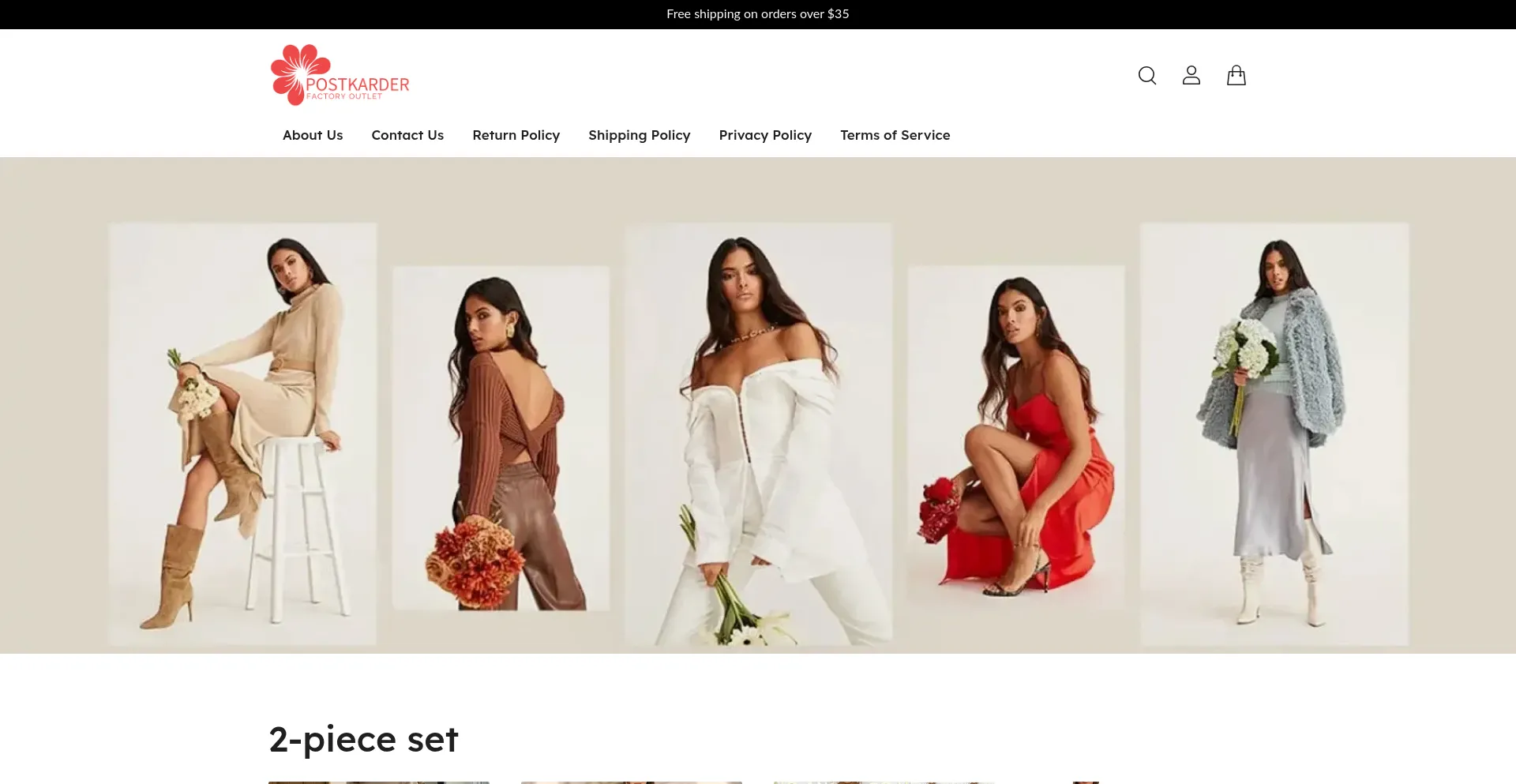 Website screenshot of Postkarder.com