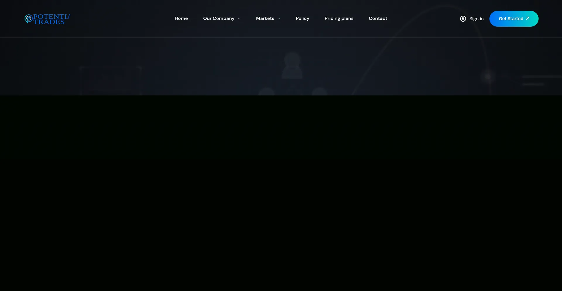 Website screenshot of Potentialtradeshub.com