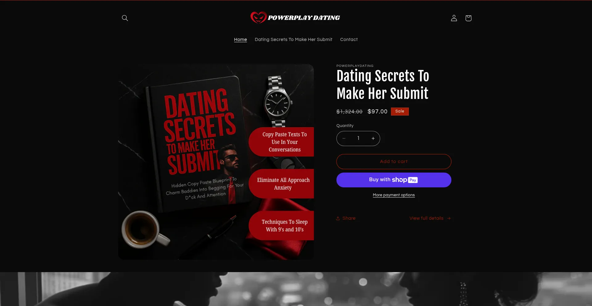 Website screenshot of Powerplaydating.com