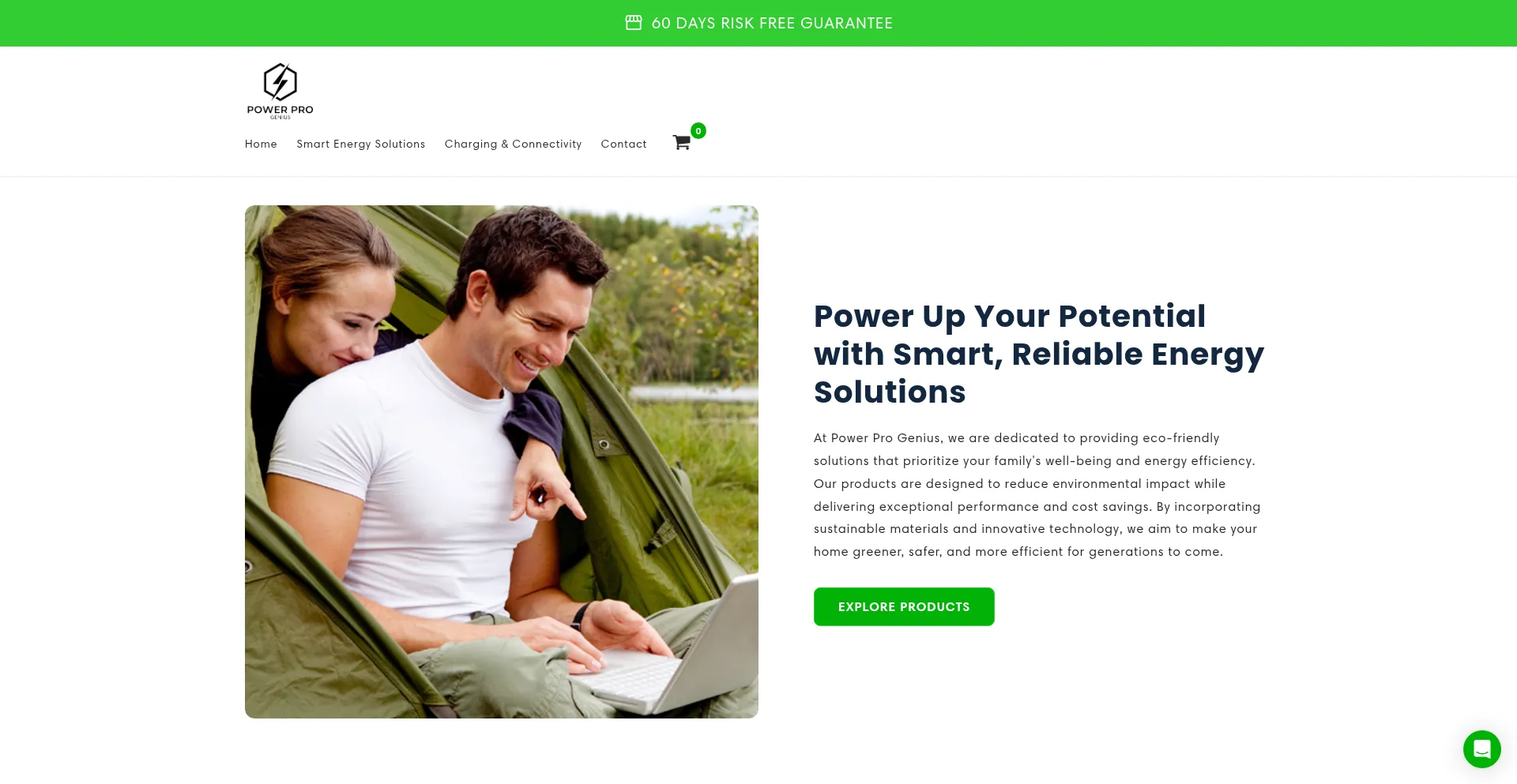 Website screenshot of Powerprogenius.com