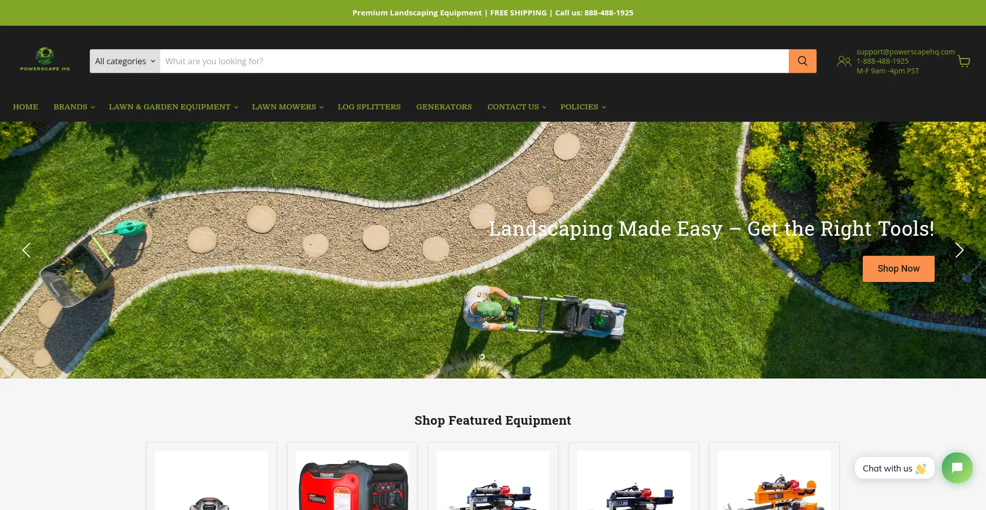 Website screenshot of Powerscapehq.com
