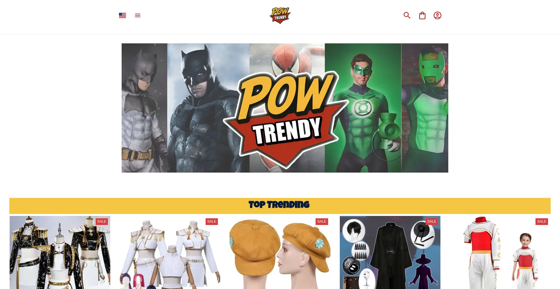 Website screenshot of Powtrendy.com