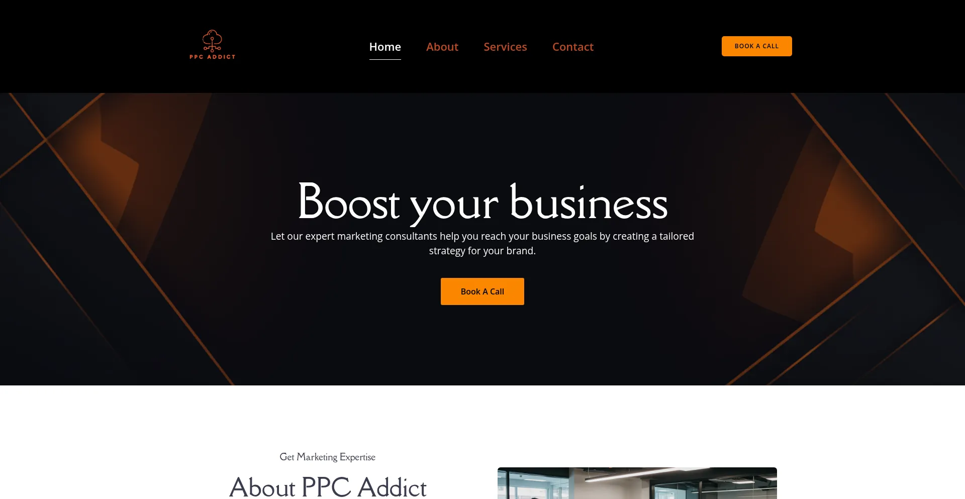 Website screenshot of Ppcaddict.com