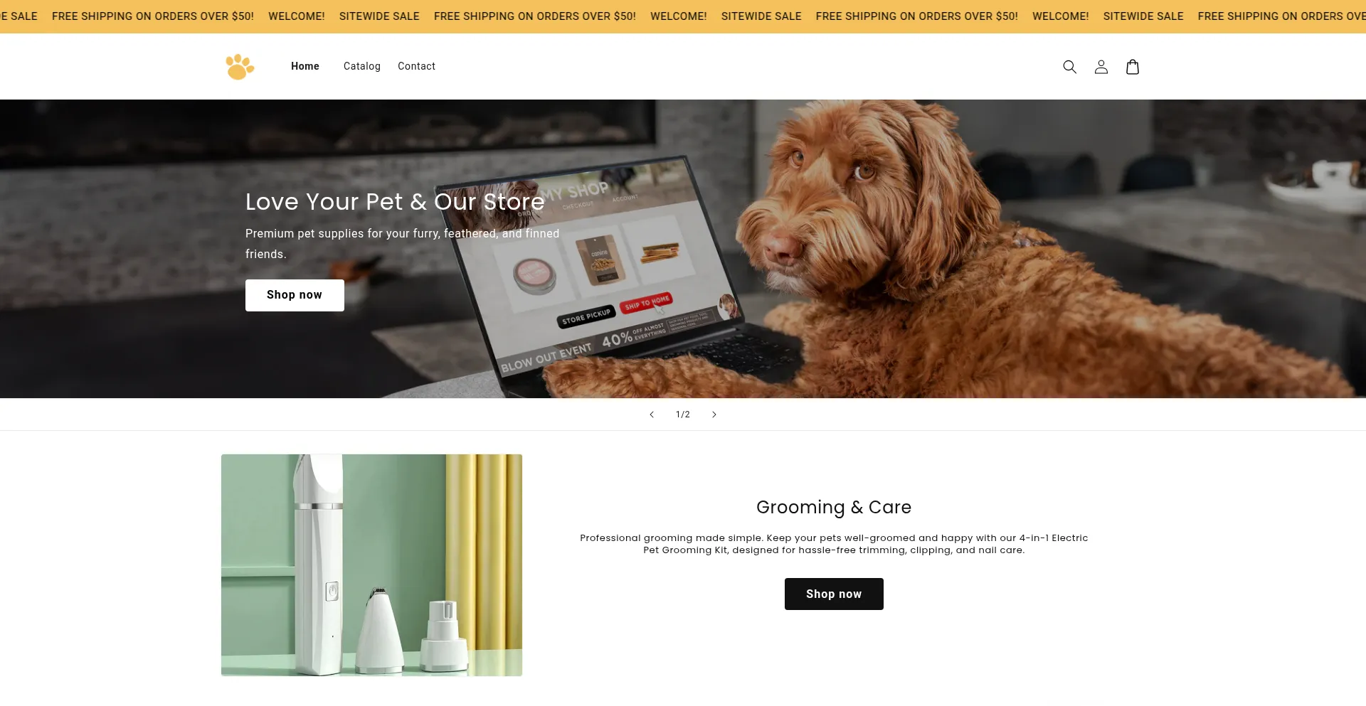 Website screenshot of Pq19x5-sk.myshopify.com