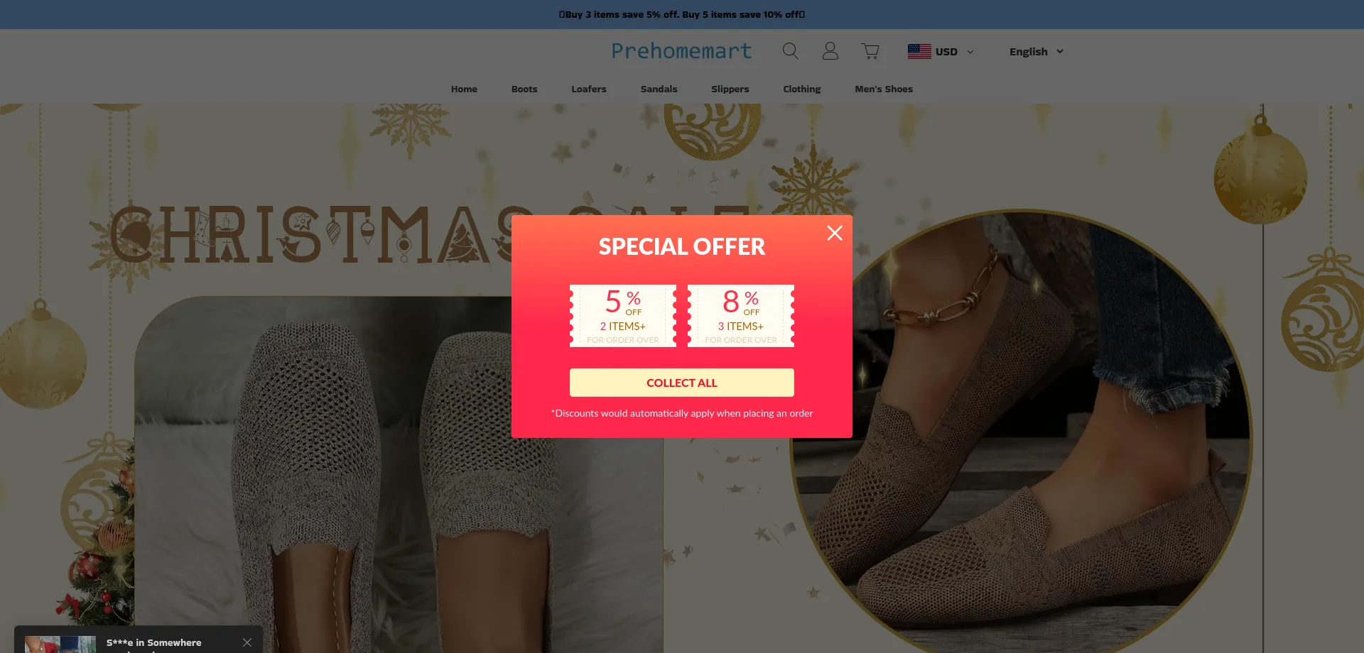 Website screenshot of Prehomemart.com