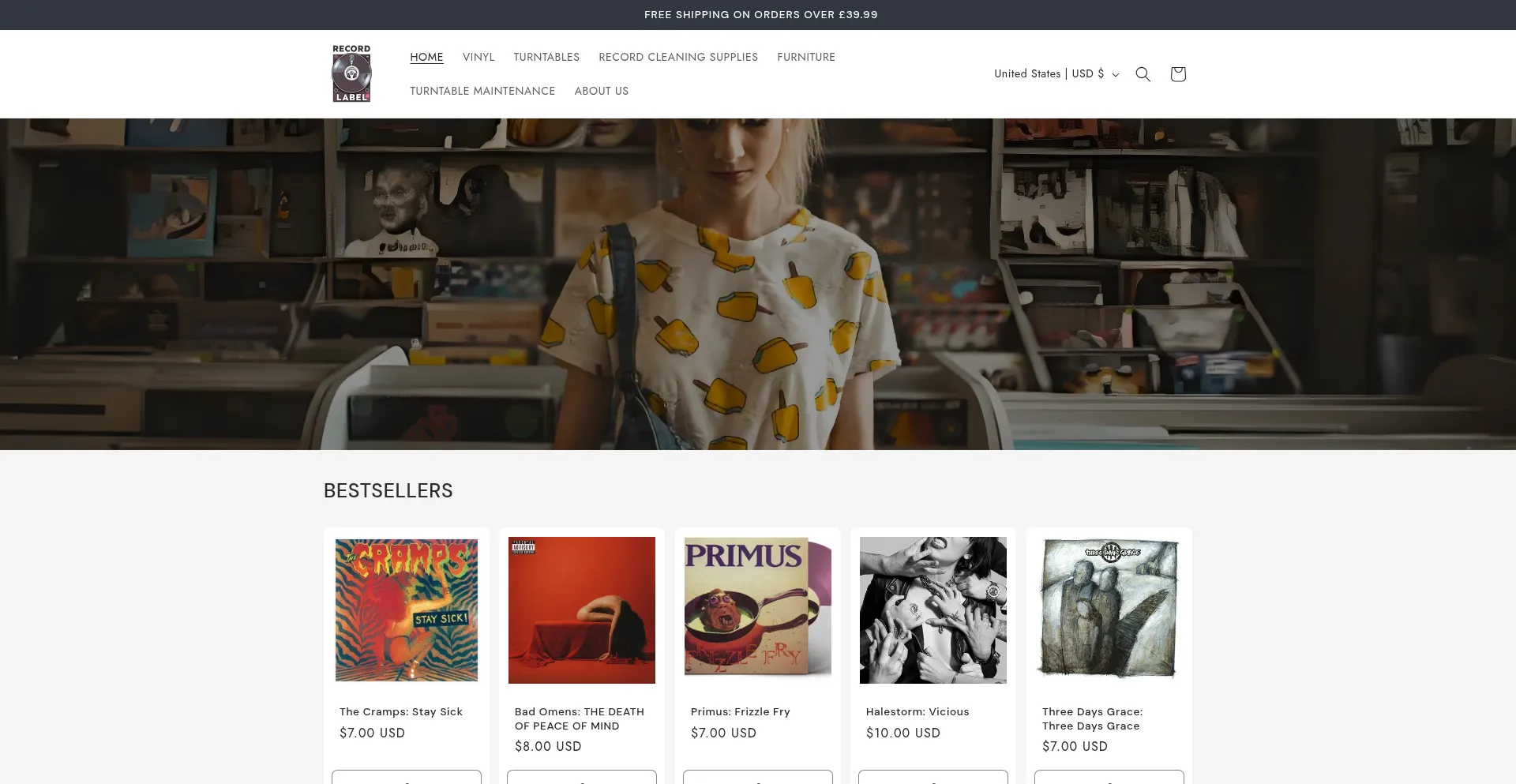 Website screenshot of Premievinyl.com