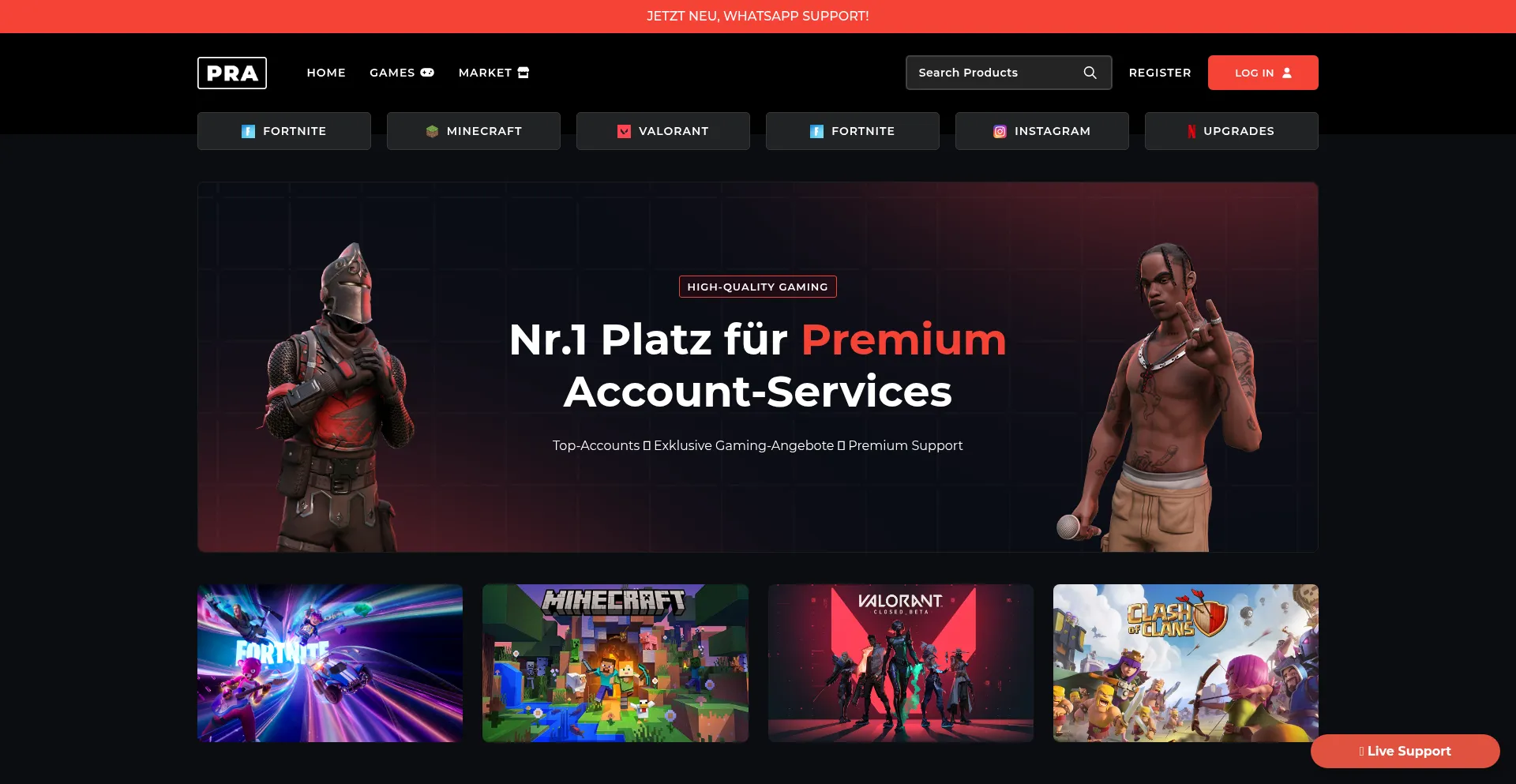 Website screenshot of Premiumalts.com