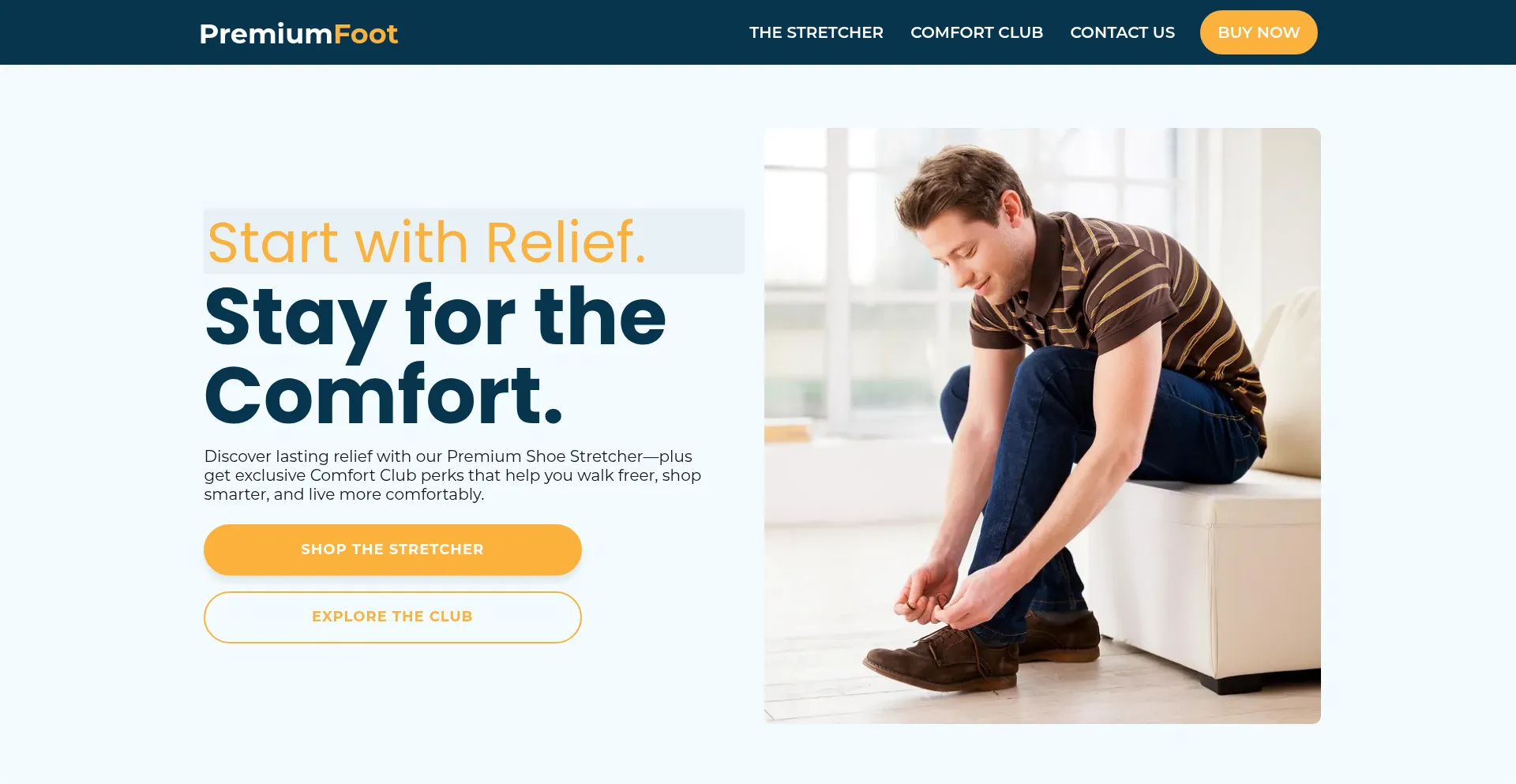 Website screenshot of Premiumfoot.com