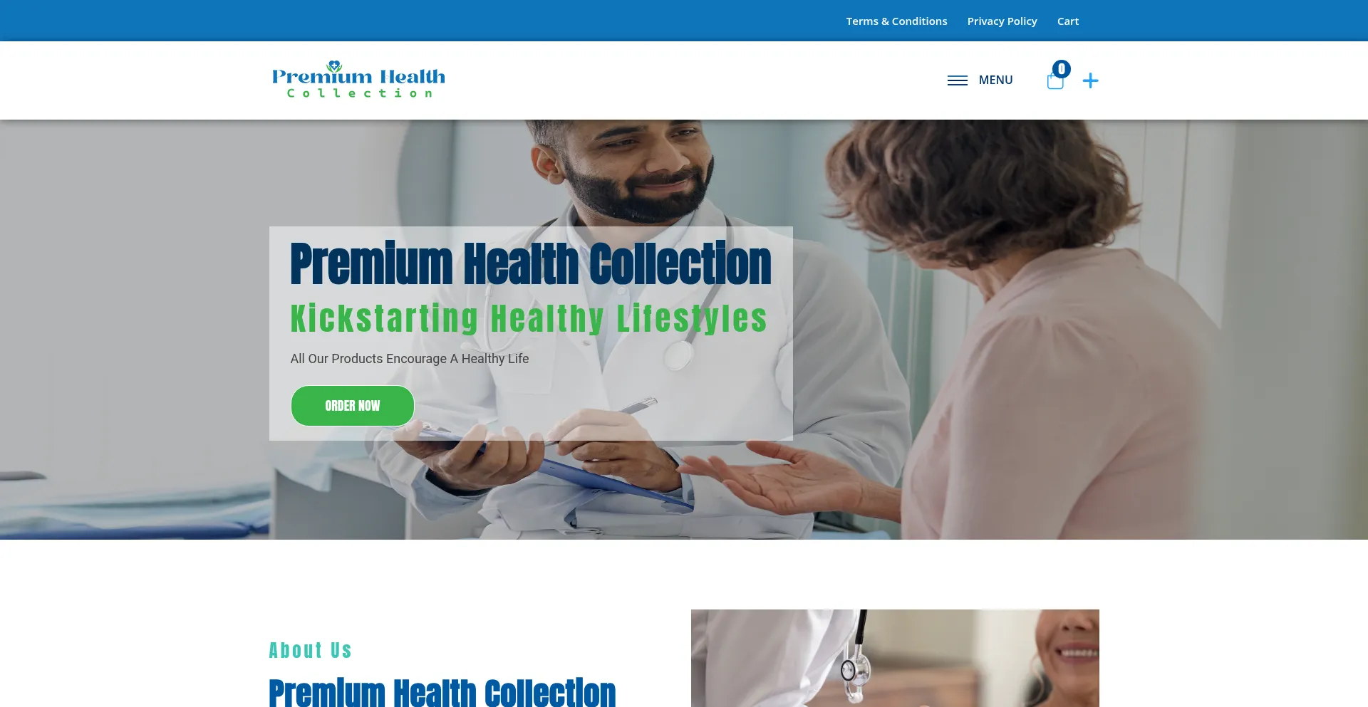 Website screenshot of Premiumhealthcollection.com