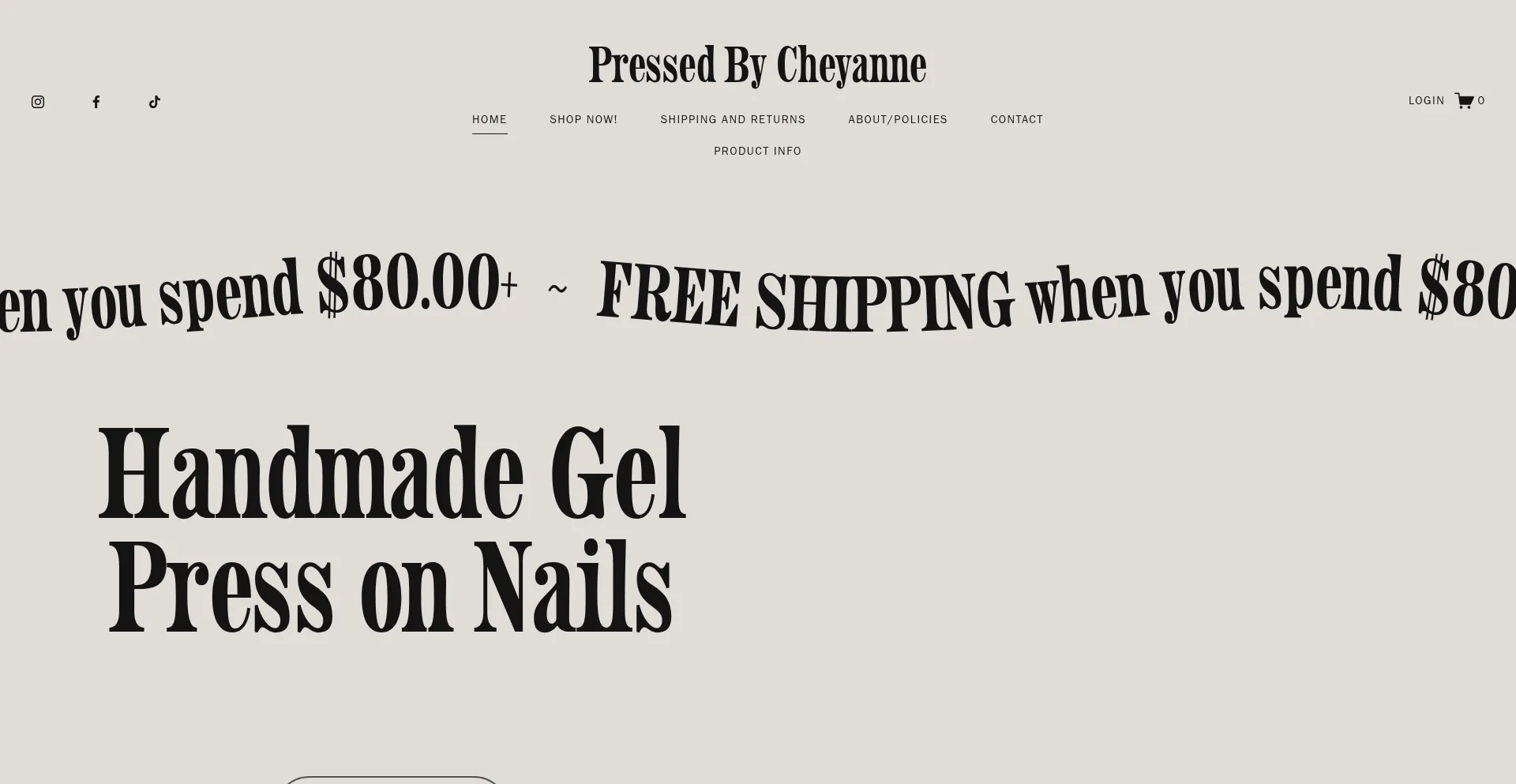 Website screenshot of Pressedbycheyanne.com