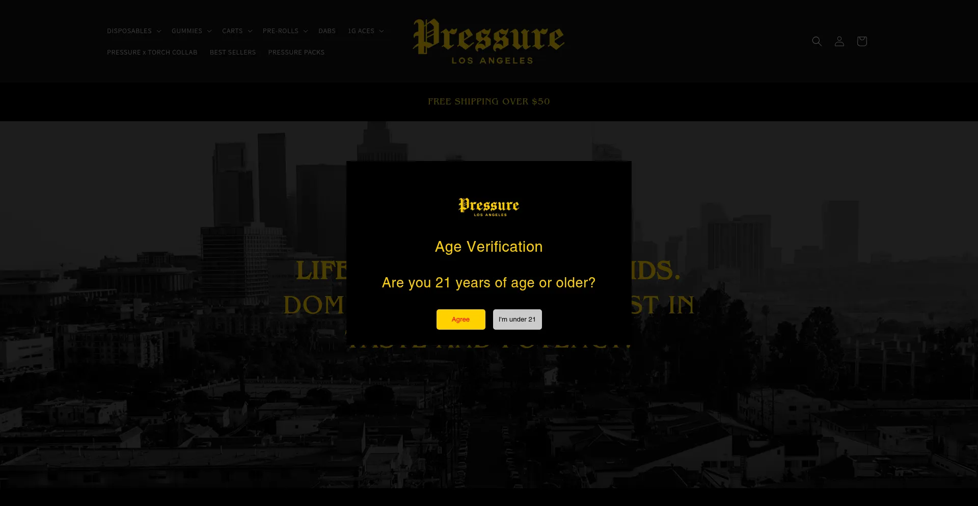 Website screenshot of Pressurela.com