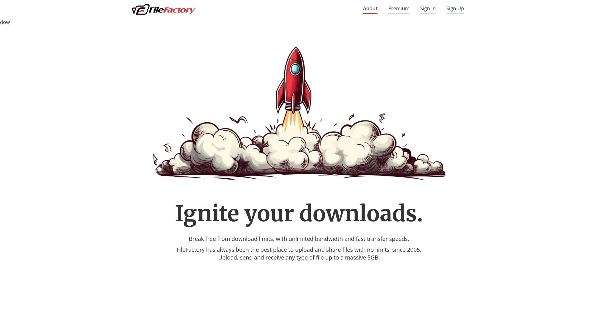 Website screenshot of Preview.filefactory.com