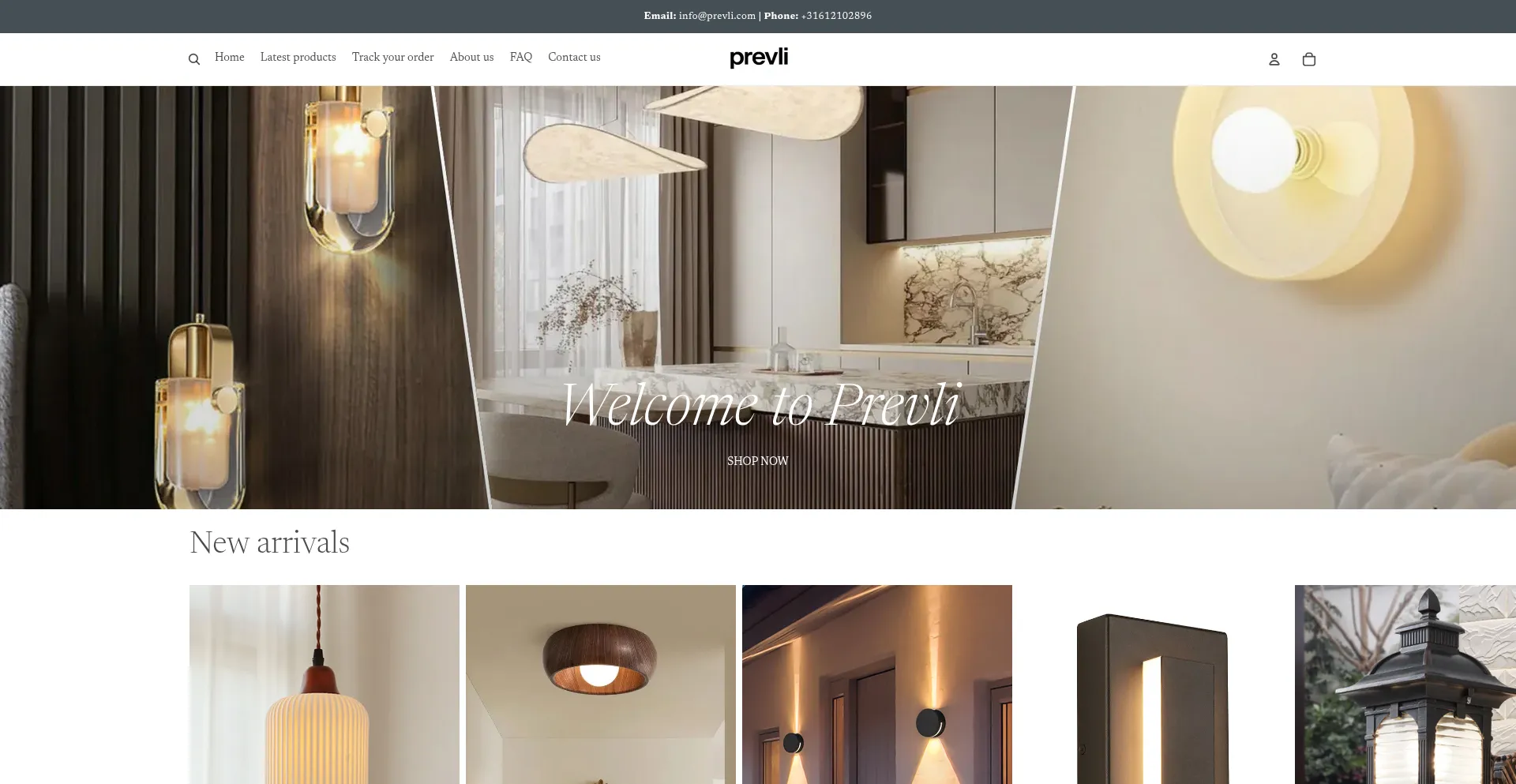 Website screenshot of Prevli.com