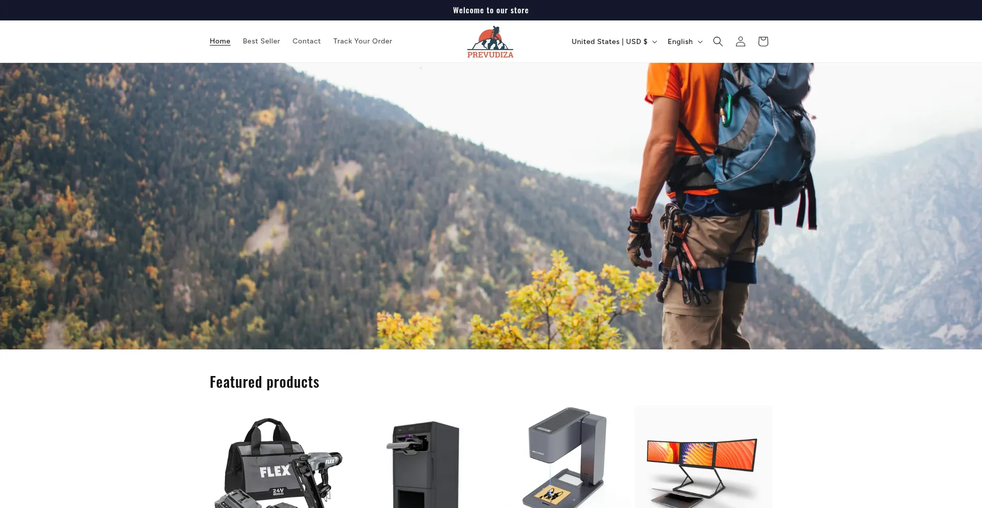 Website screenshot of Prevudiza.shop