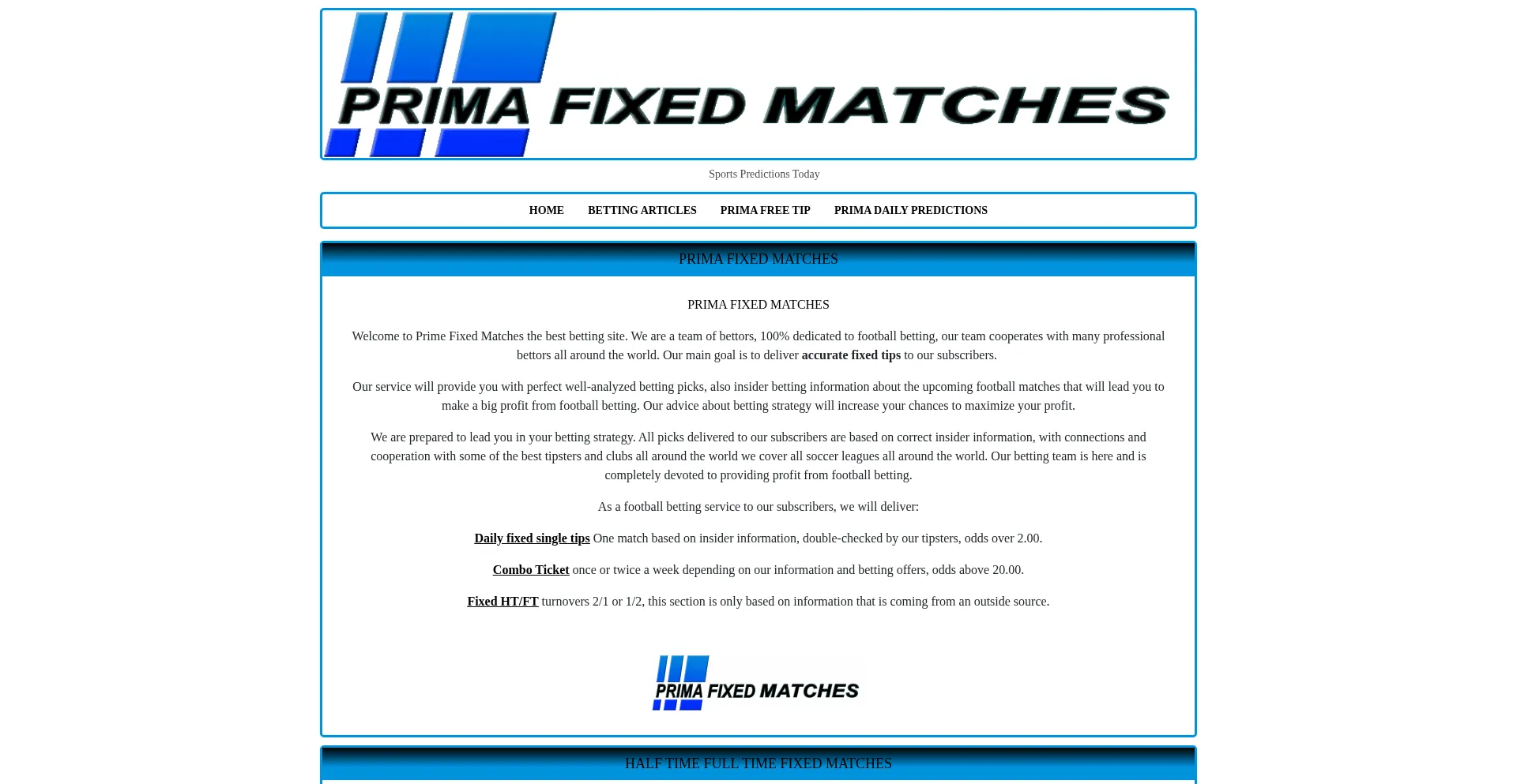 Primafixedmatches.com