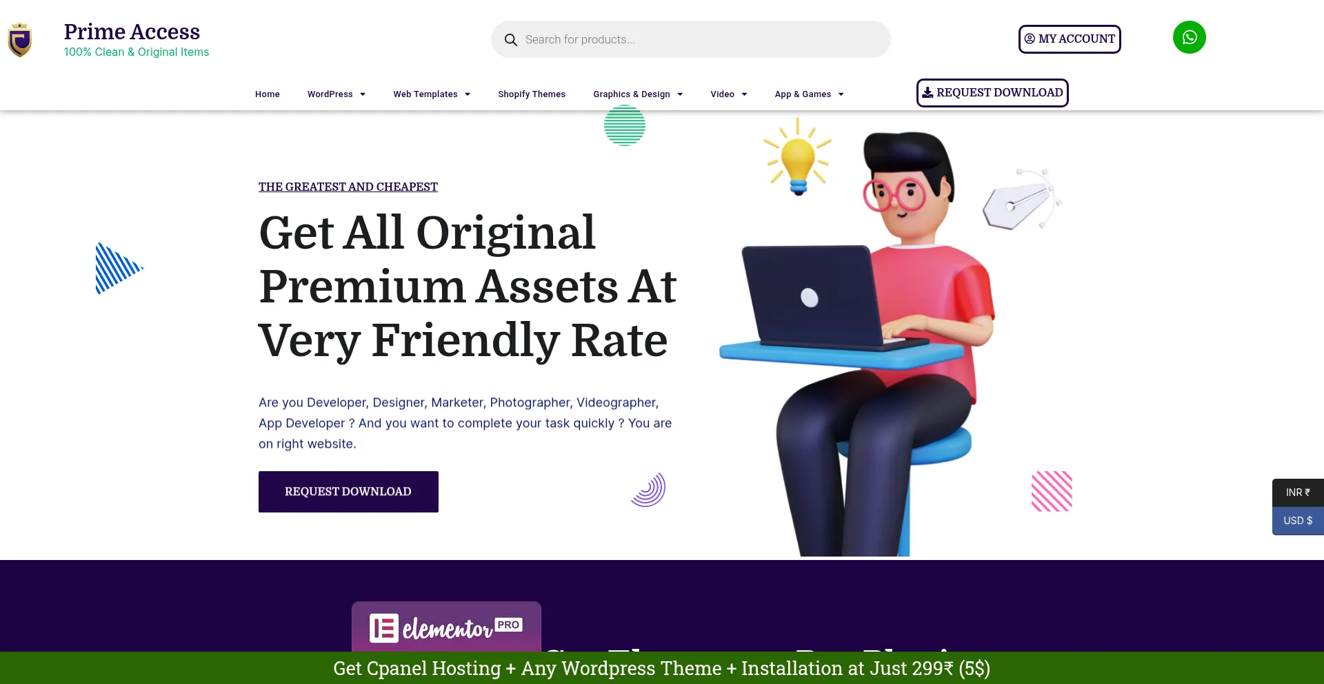 Website screenshot of Primeaccess.in