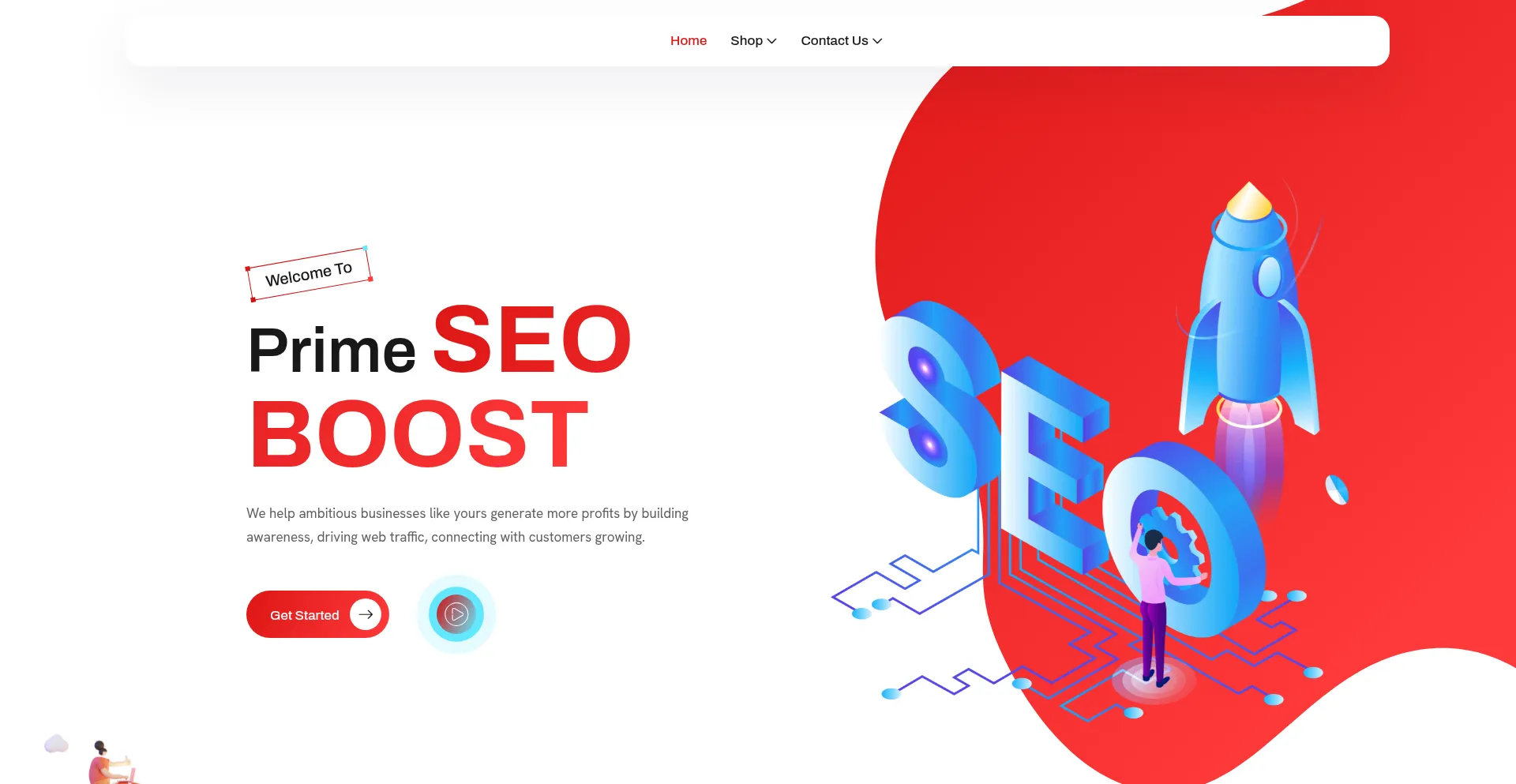 Website screenshot of Primeseoboosted.online