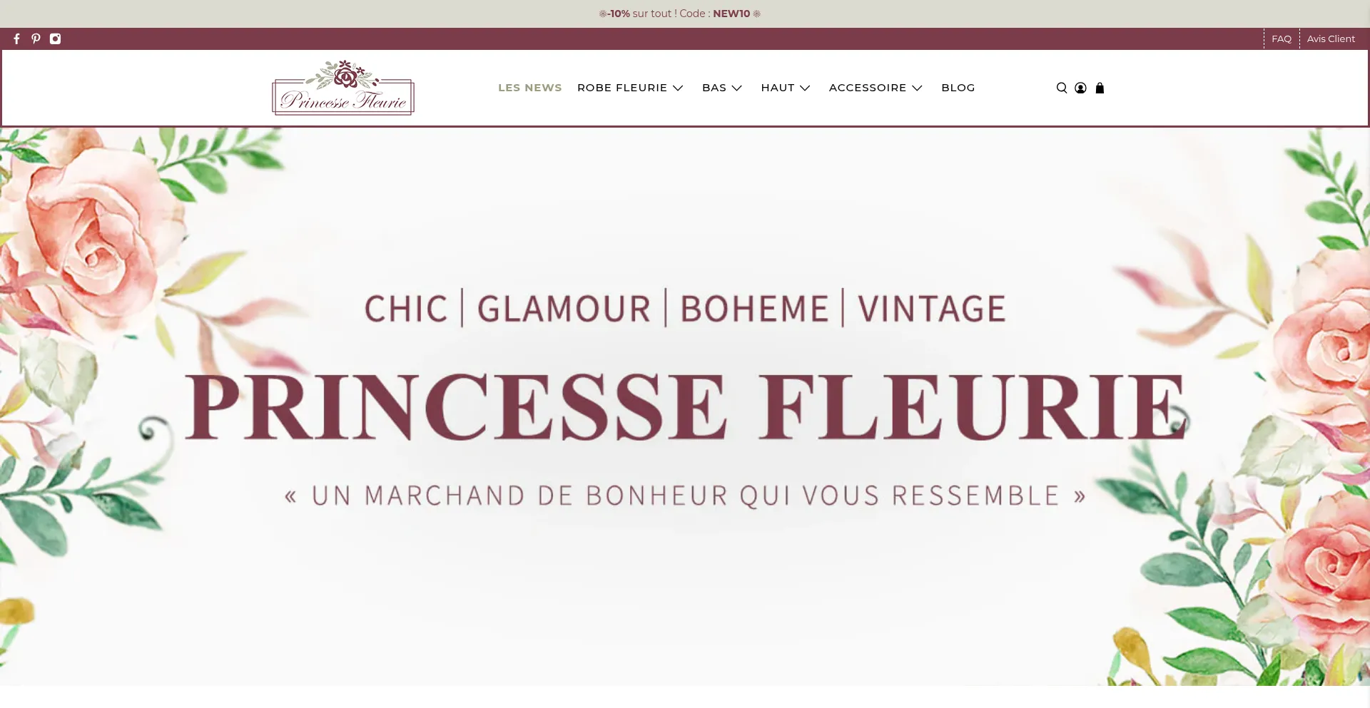 Website screenshot of Princesse-fleurie.com