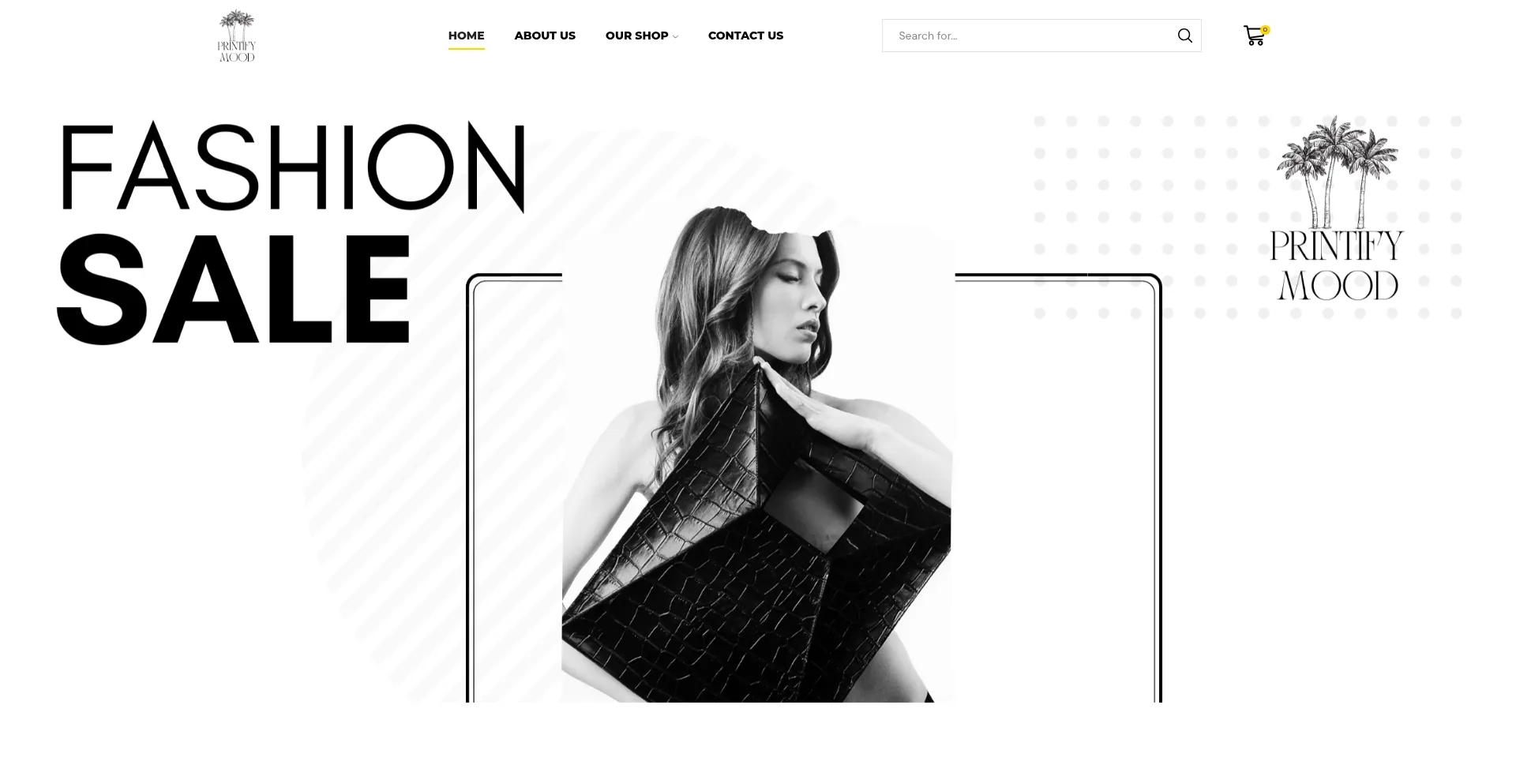Website screenshot of Printifymood.com