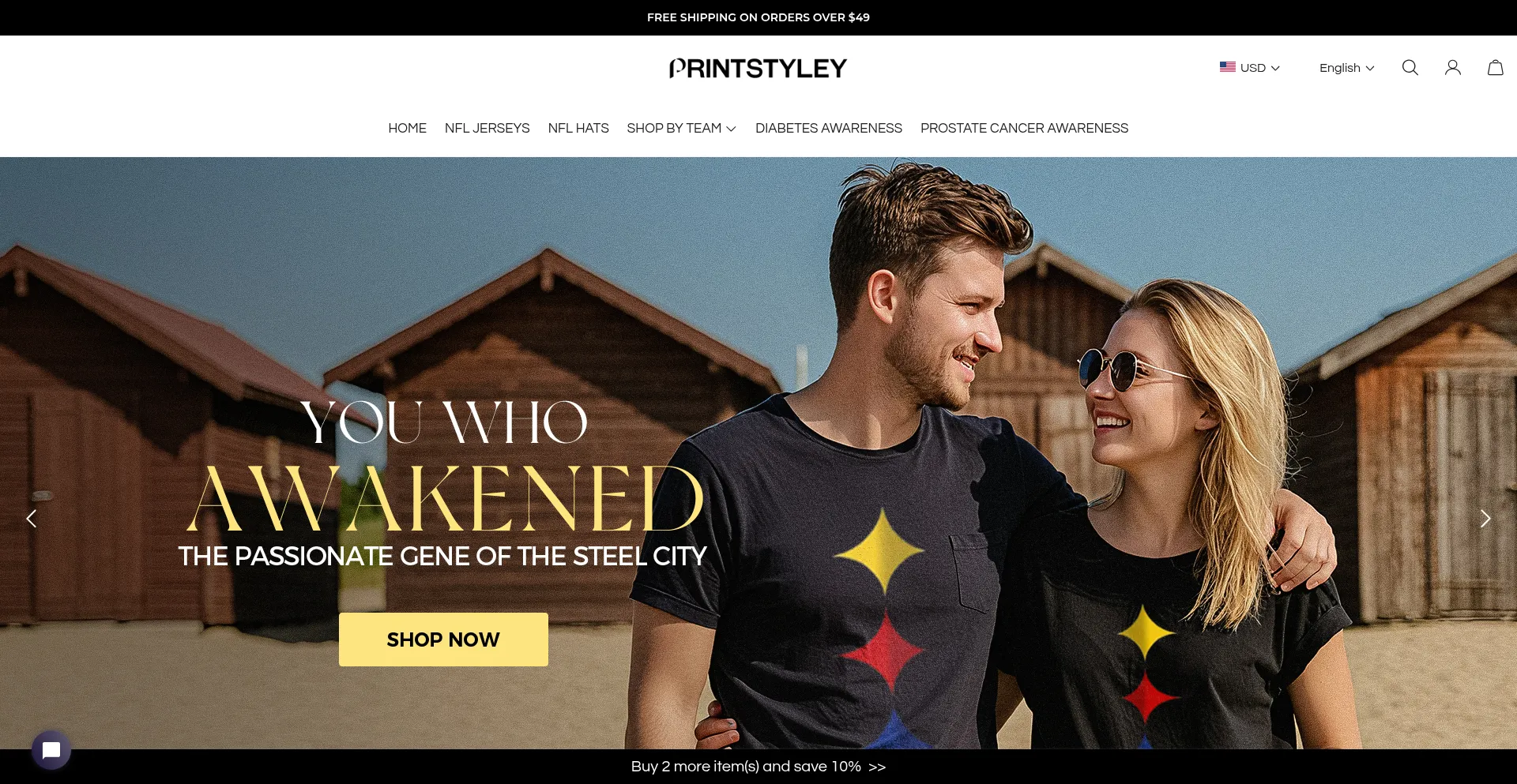 Website screenshot of Printstyley.com