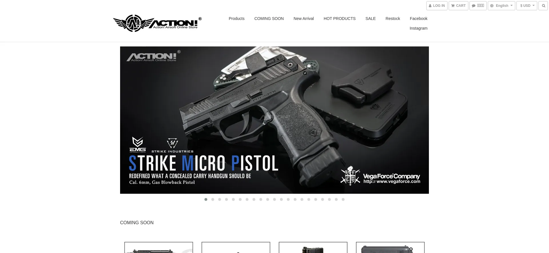 Website screenshot of Proactstore.com