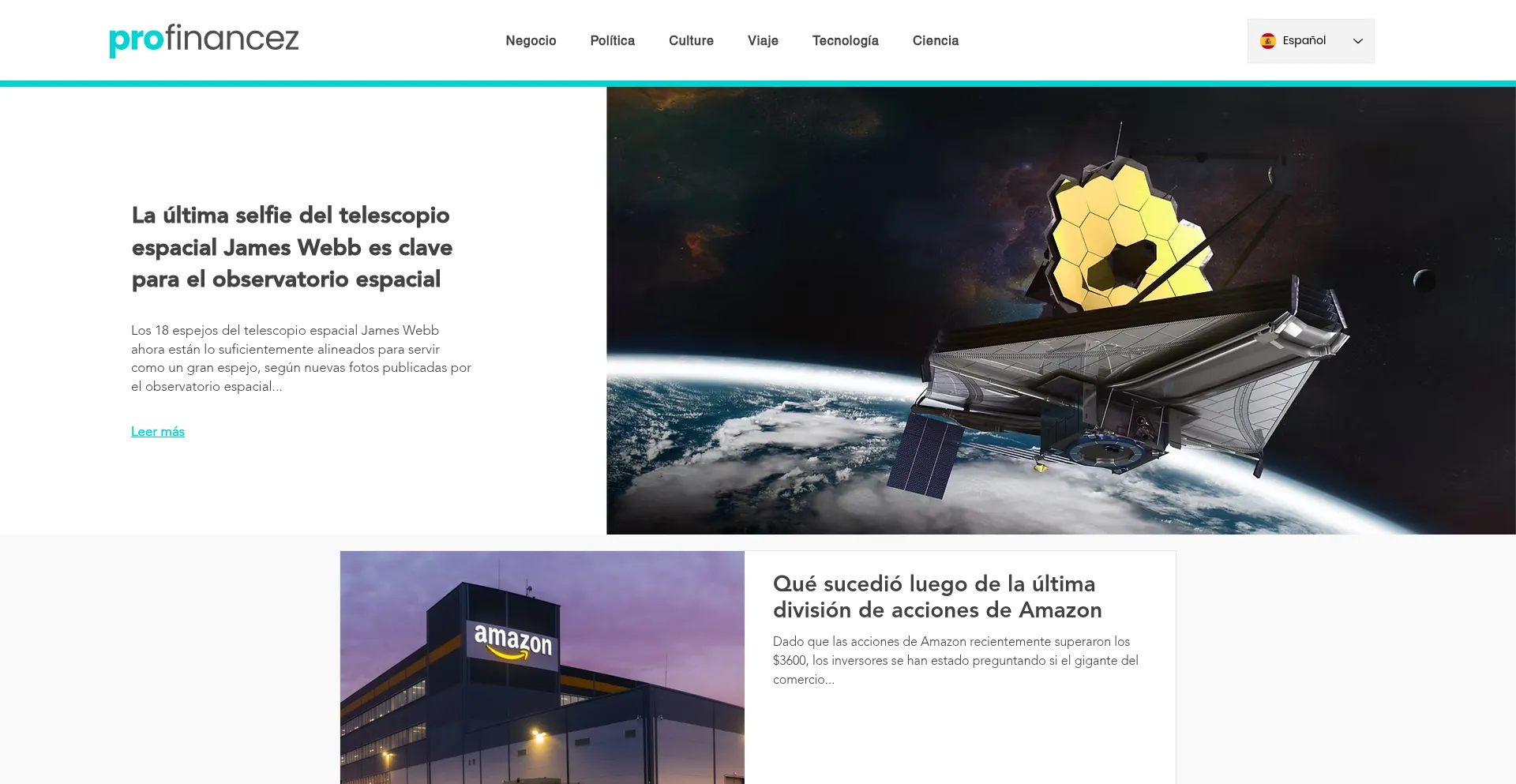 Website screenshot of Profinancez.com