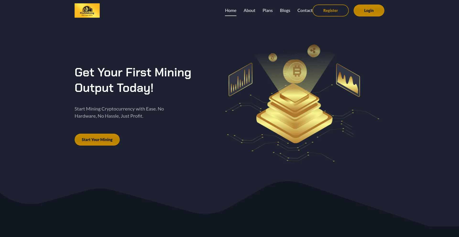 Website screenshot of Profitmining.net
