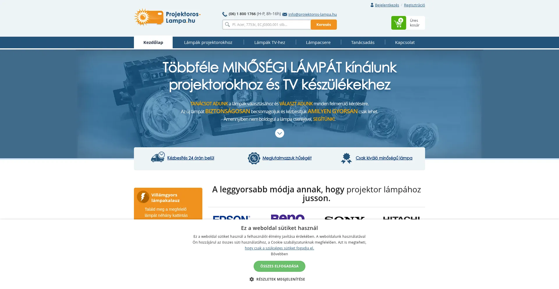Projektoros-lampa.hu