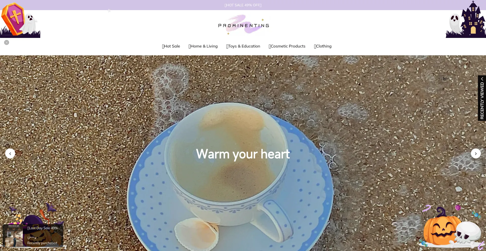 Website screenshot of Prominenting.com