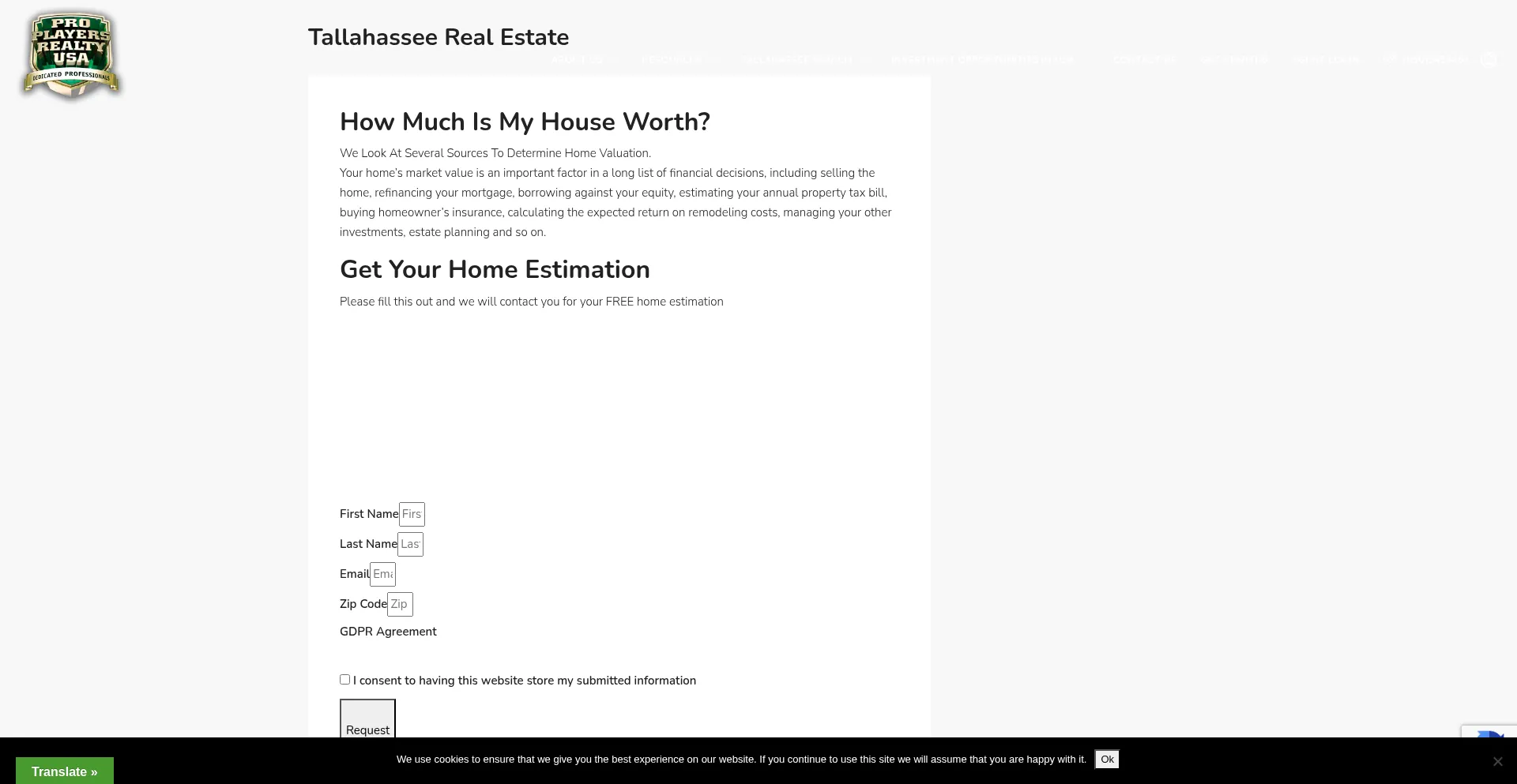 Website screenshot of Proplayersrealtyusa.com