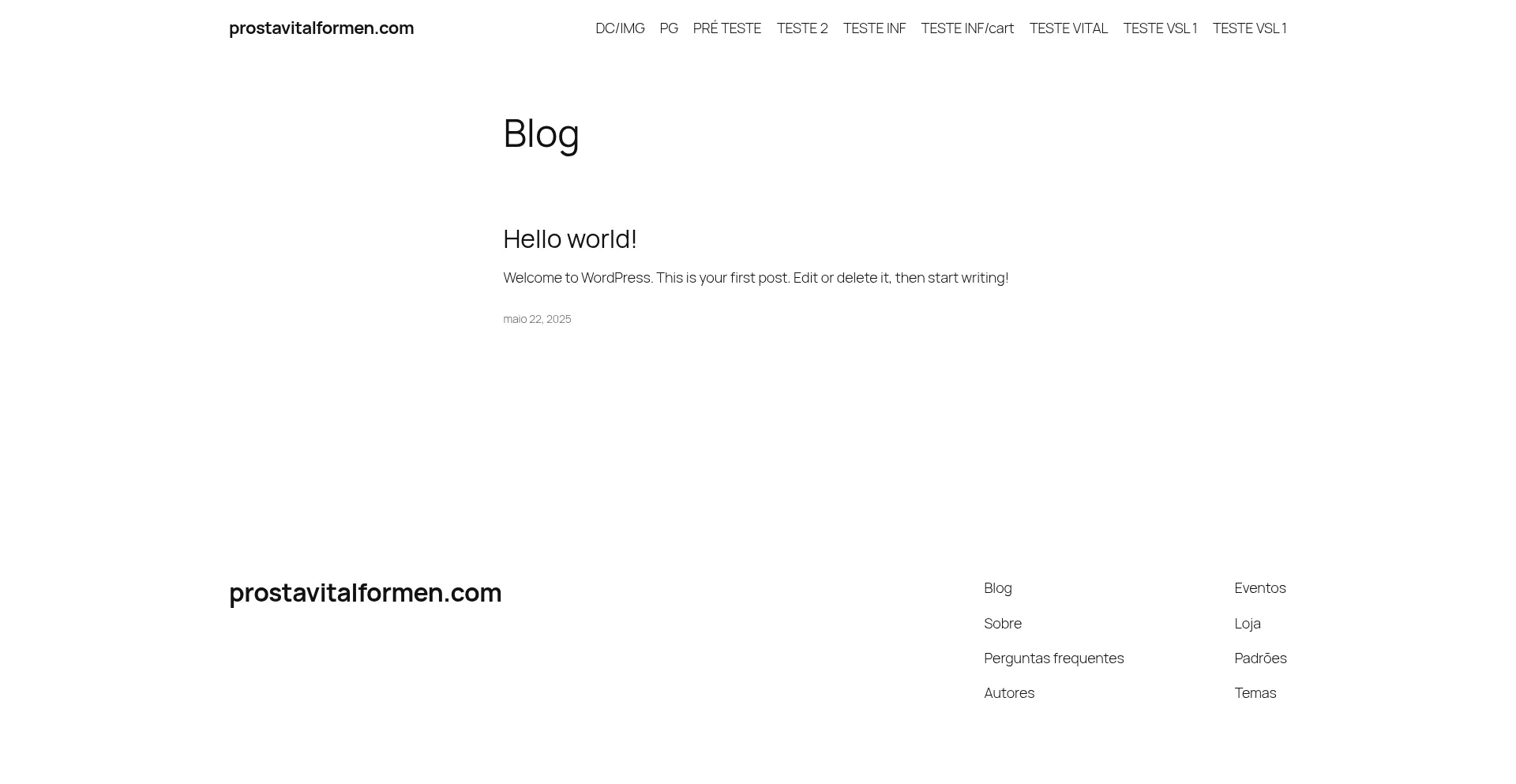 Website screenshot of Prostavitalformen.com