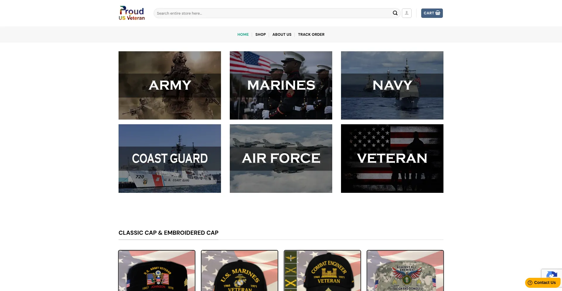 Website screenshot of Proudusveteran.com