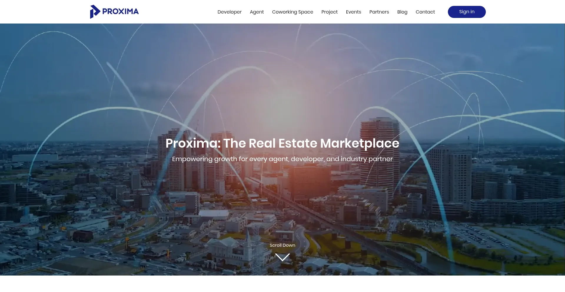 Website screenshot of Proxima.com.au