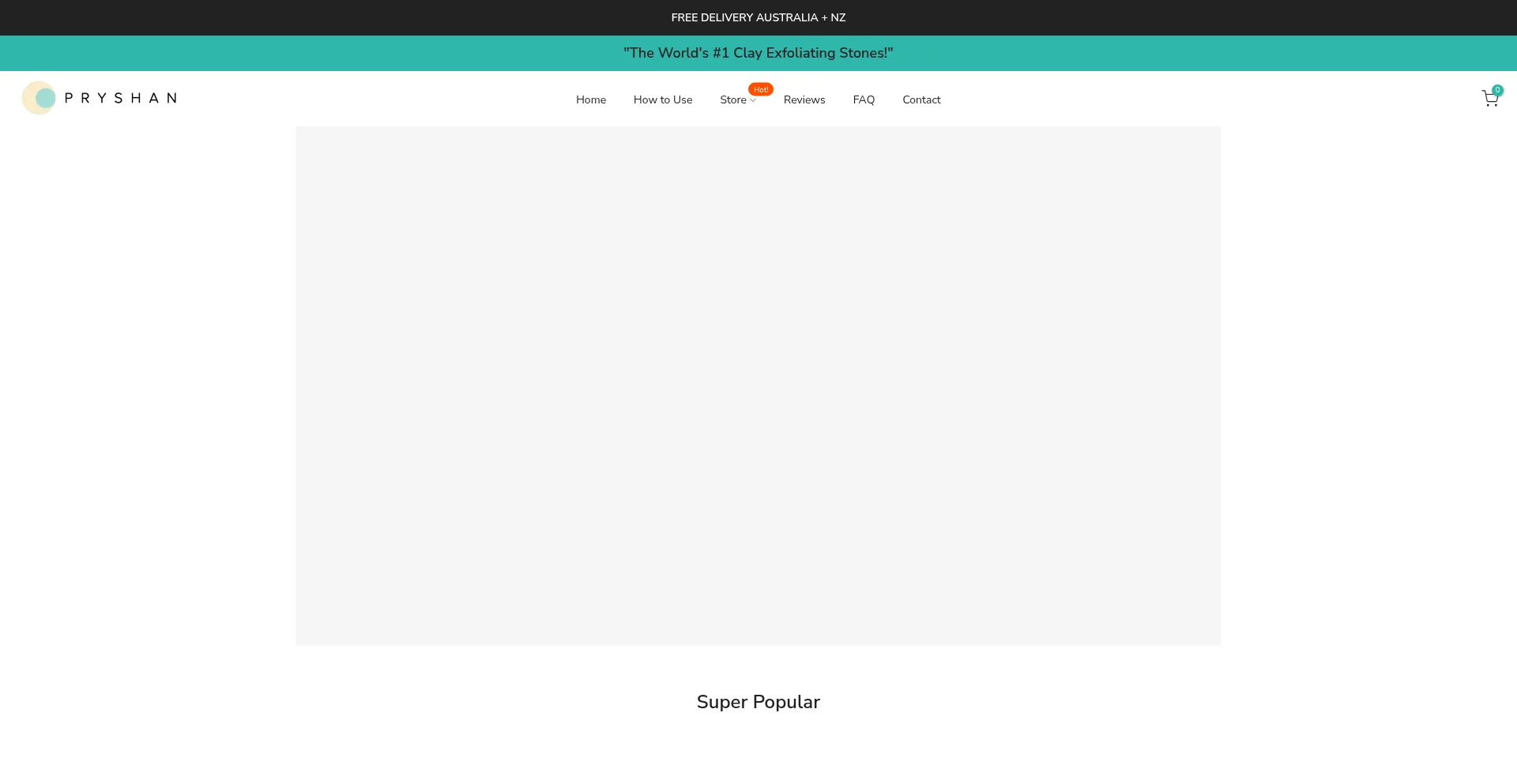 Website screenshot of Pryshan.com.au