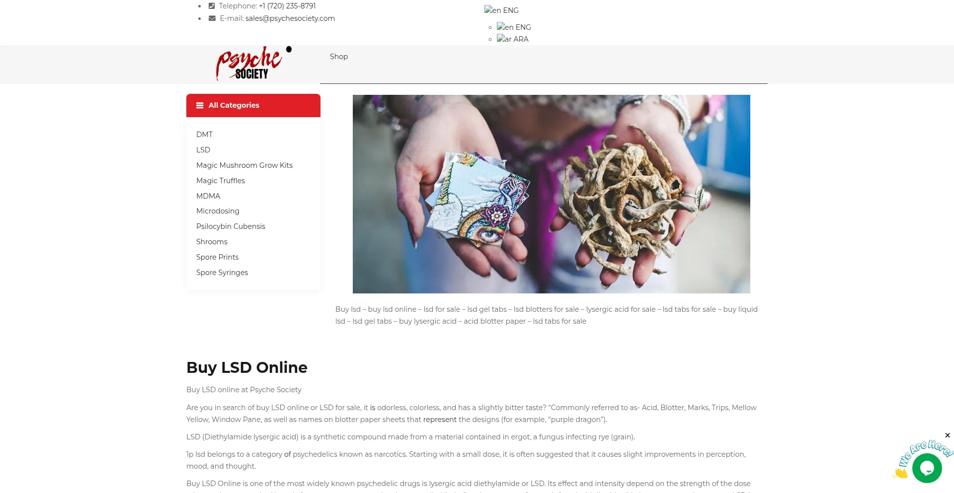 Website screenshot of Psychesociety.com
