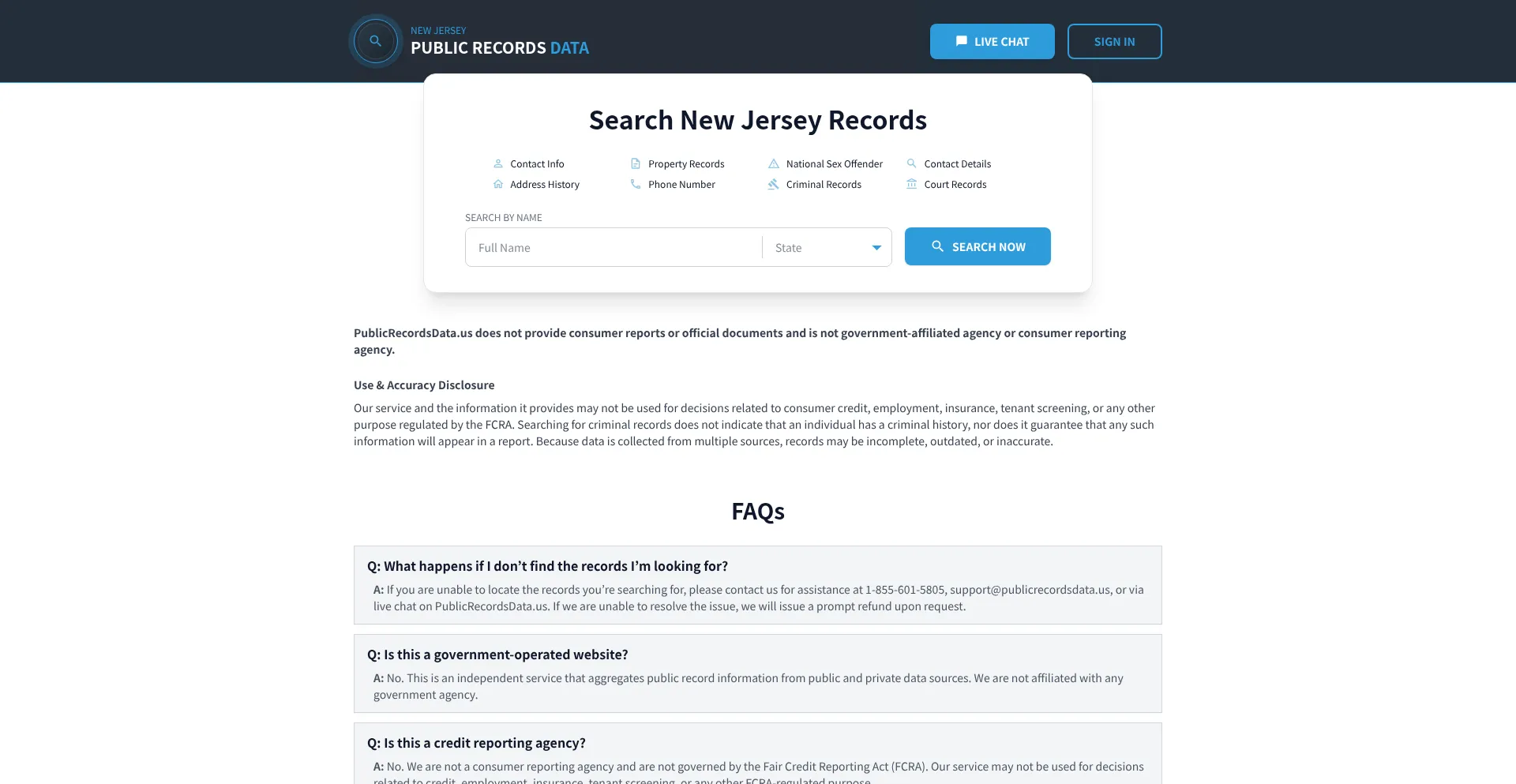 Publicrecordsdata.us