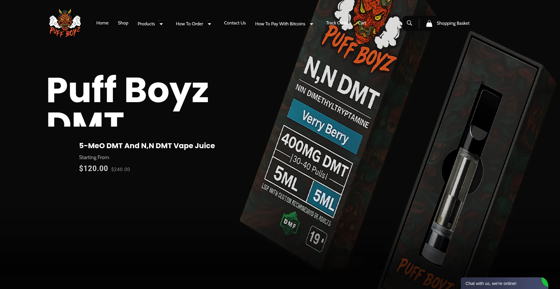 Website screenshot of Puffboyzdmt.com