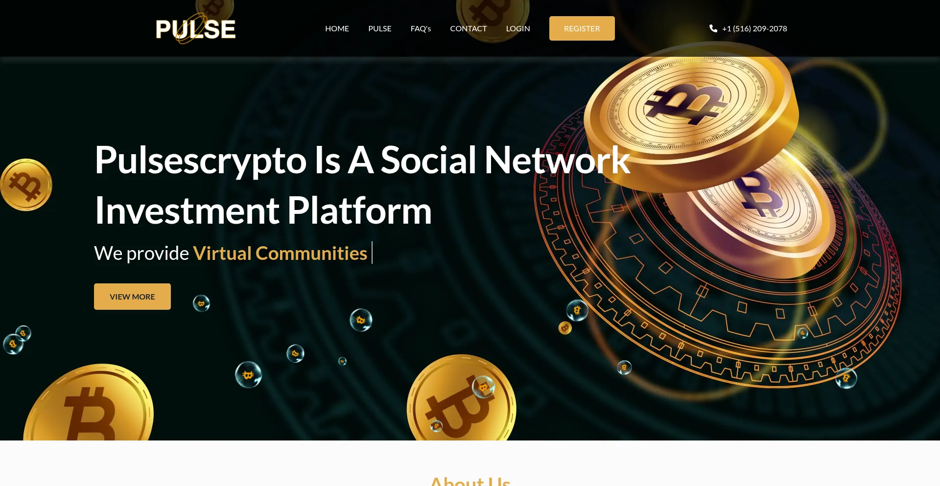 Website screenshot of Pulsescrypto.com
