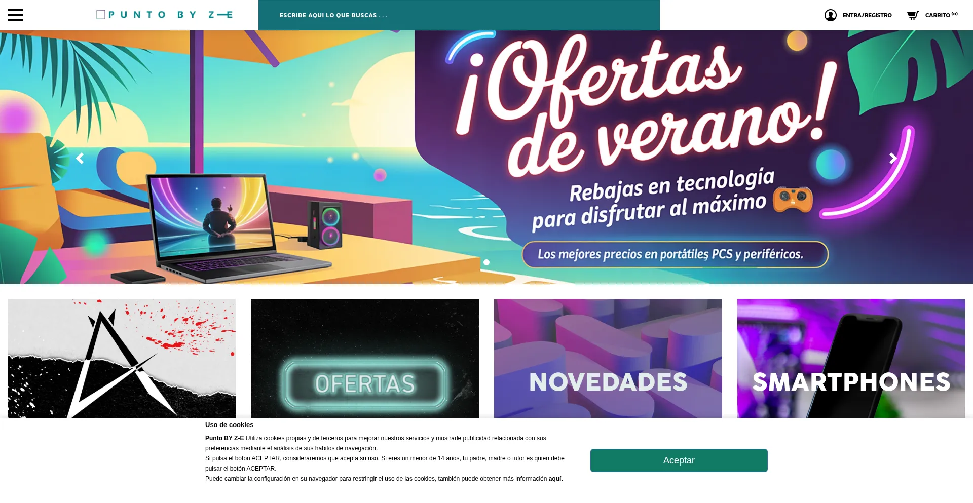 Website screenshot of Puntobyze.com