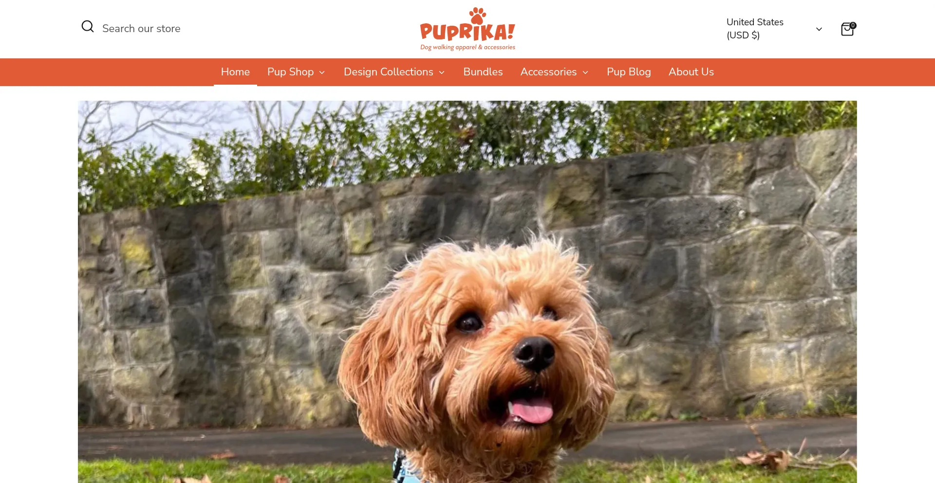 Website screenshot of Puprika.co.nz