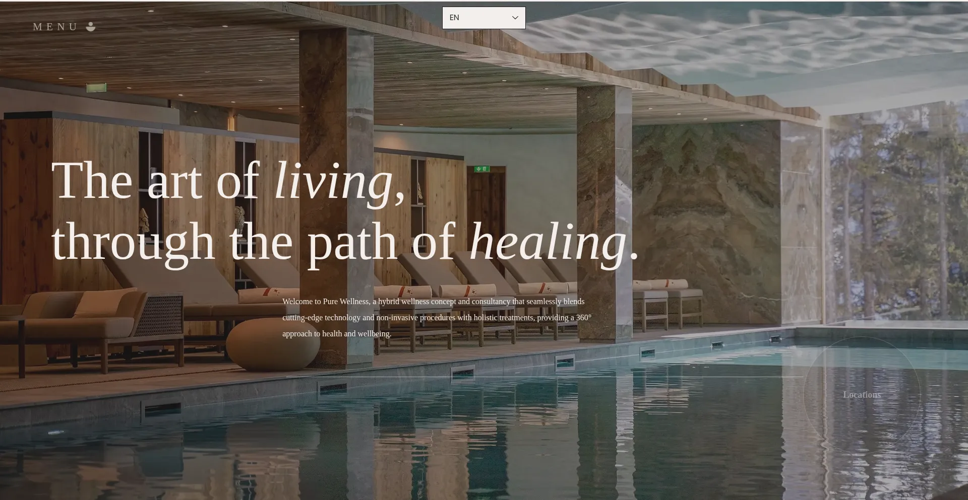 Website screenshot of Pure-wellness.com