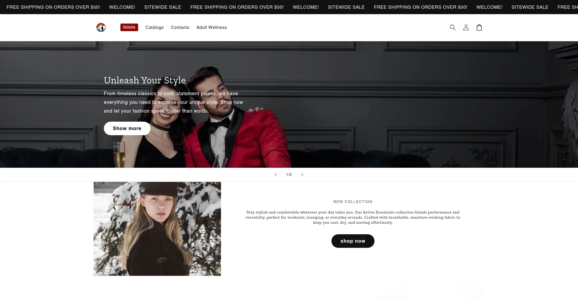 Website screenshot of Pureeleganceusa.store