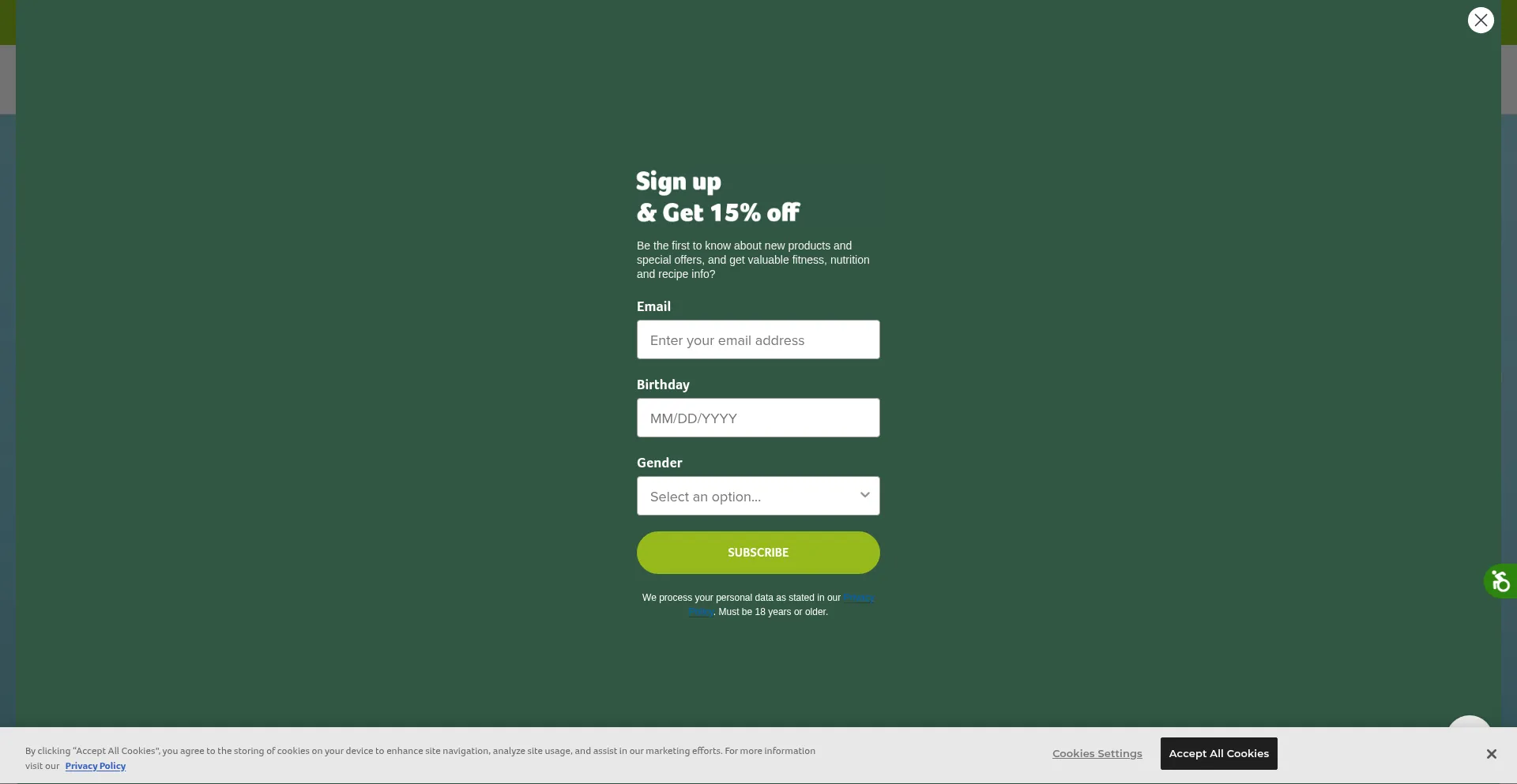 Website screenshot of Puregenix.com