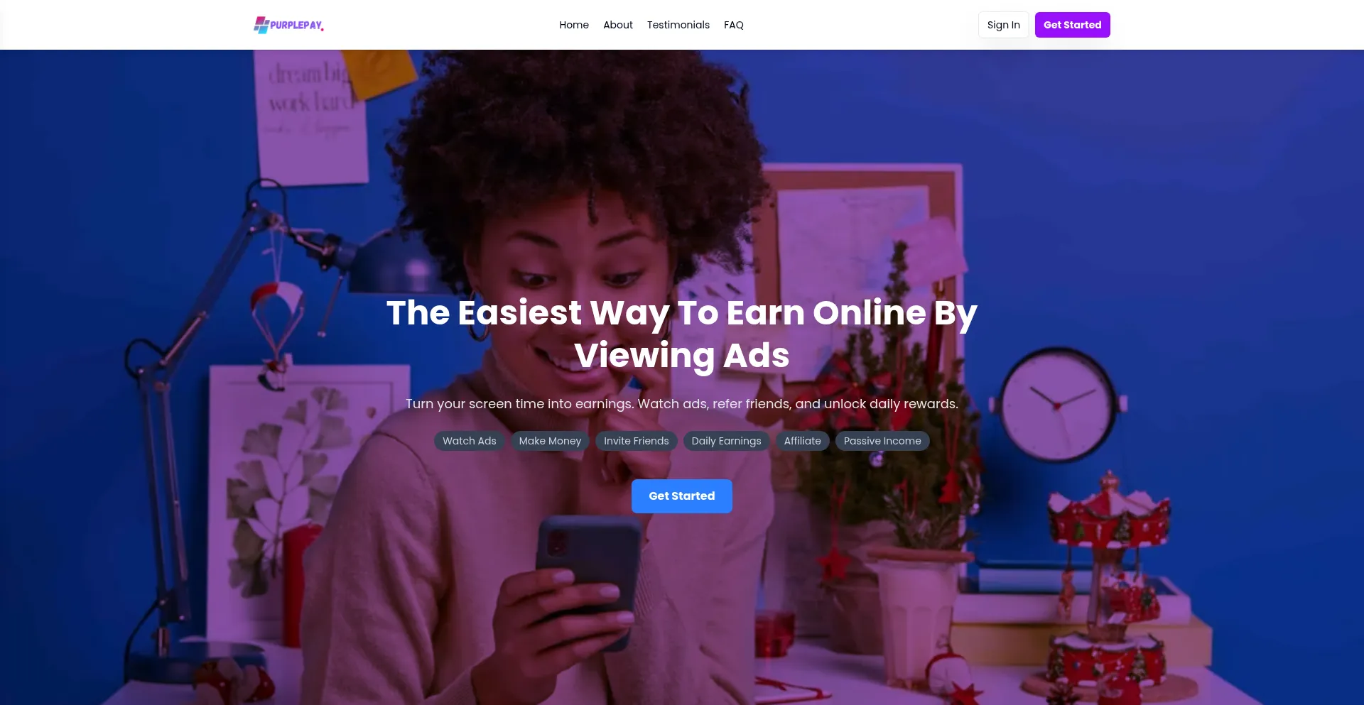 Website screenshot of Purplepayagencies.com