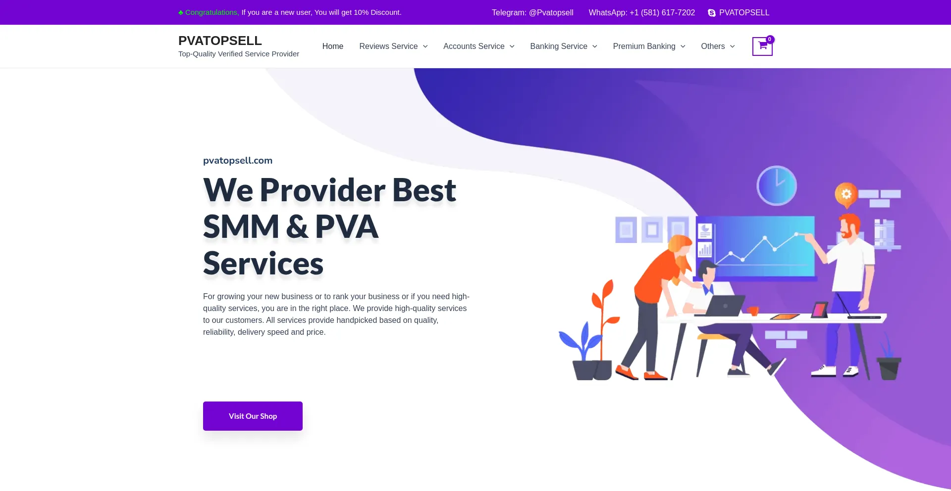 Website screenshot of Pvatopsell.com